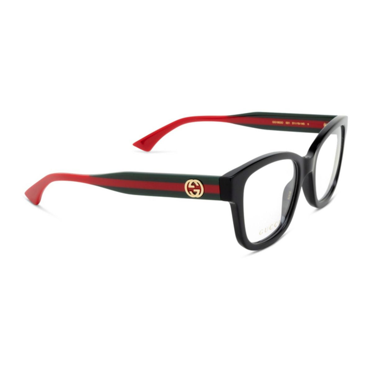 Gucci square black GG1863O 001 women’s eyewear frames, elegant luxury design available at Optorium Hyderabad – purchase online at Optorium.