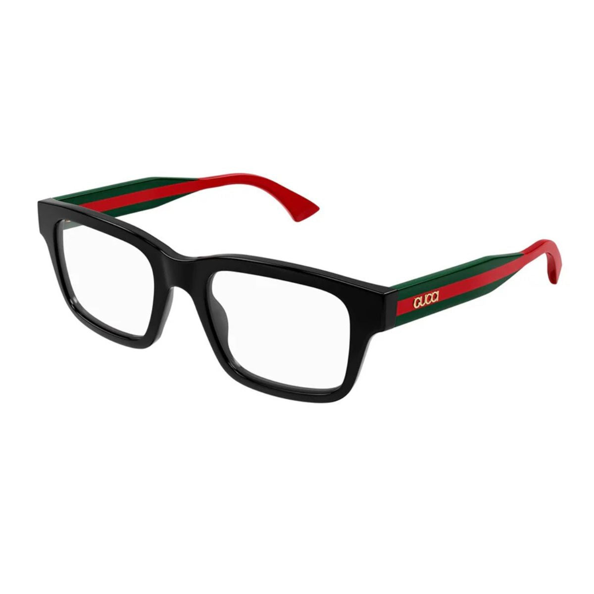 Shop Gucci GG1865O 004 luxury unisex square optical frame in black, perfect for any look, buy now at Optorium.