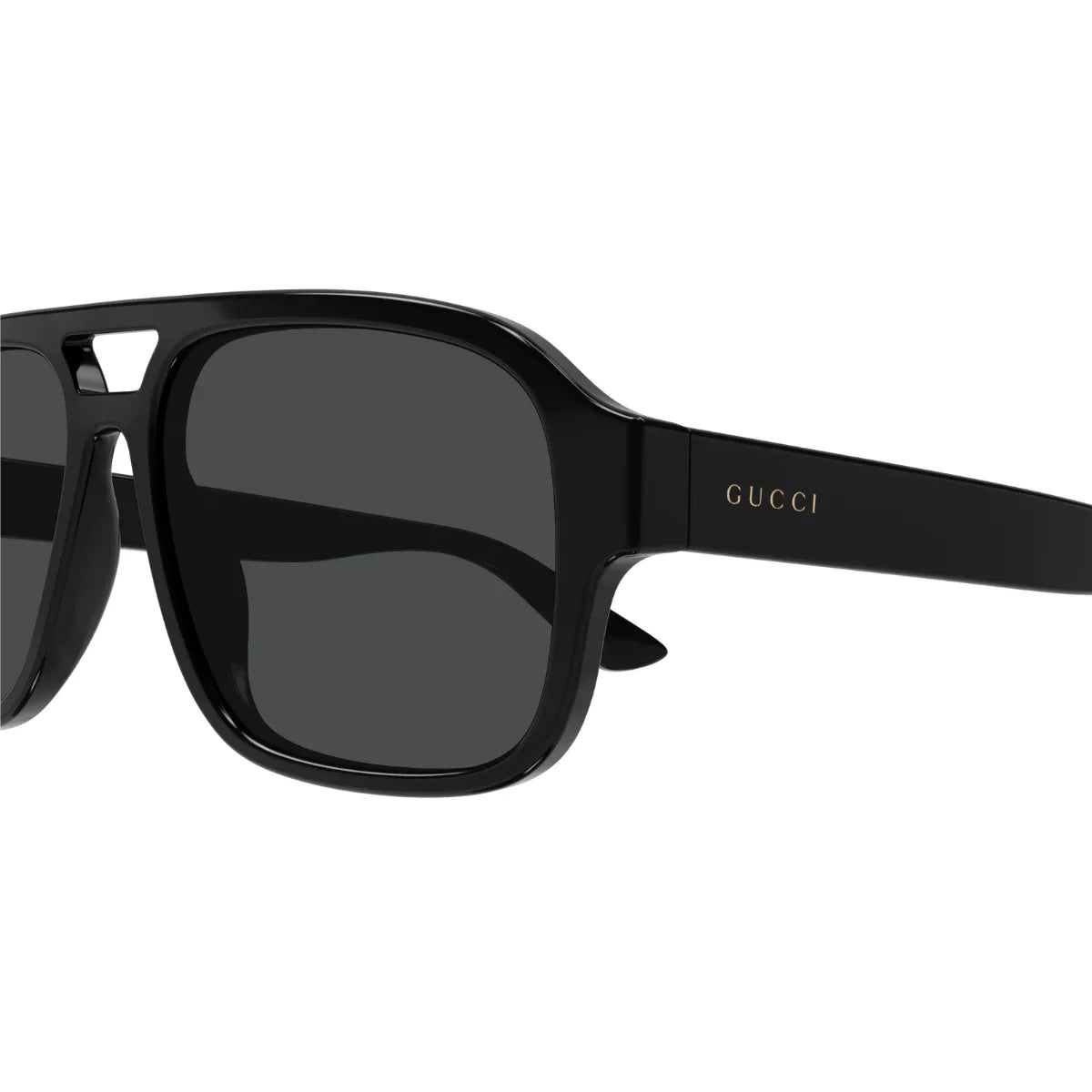 Gucci sunglasses India, GG1342S 001 black color, stylish mens gucci shades, pilot shape gucci goggles, durable gucci eyewear men with UV protection at Optorium.