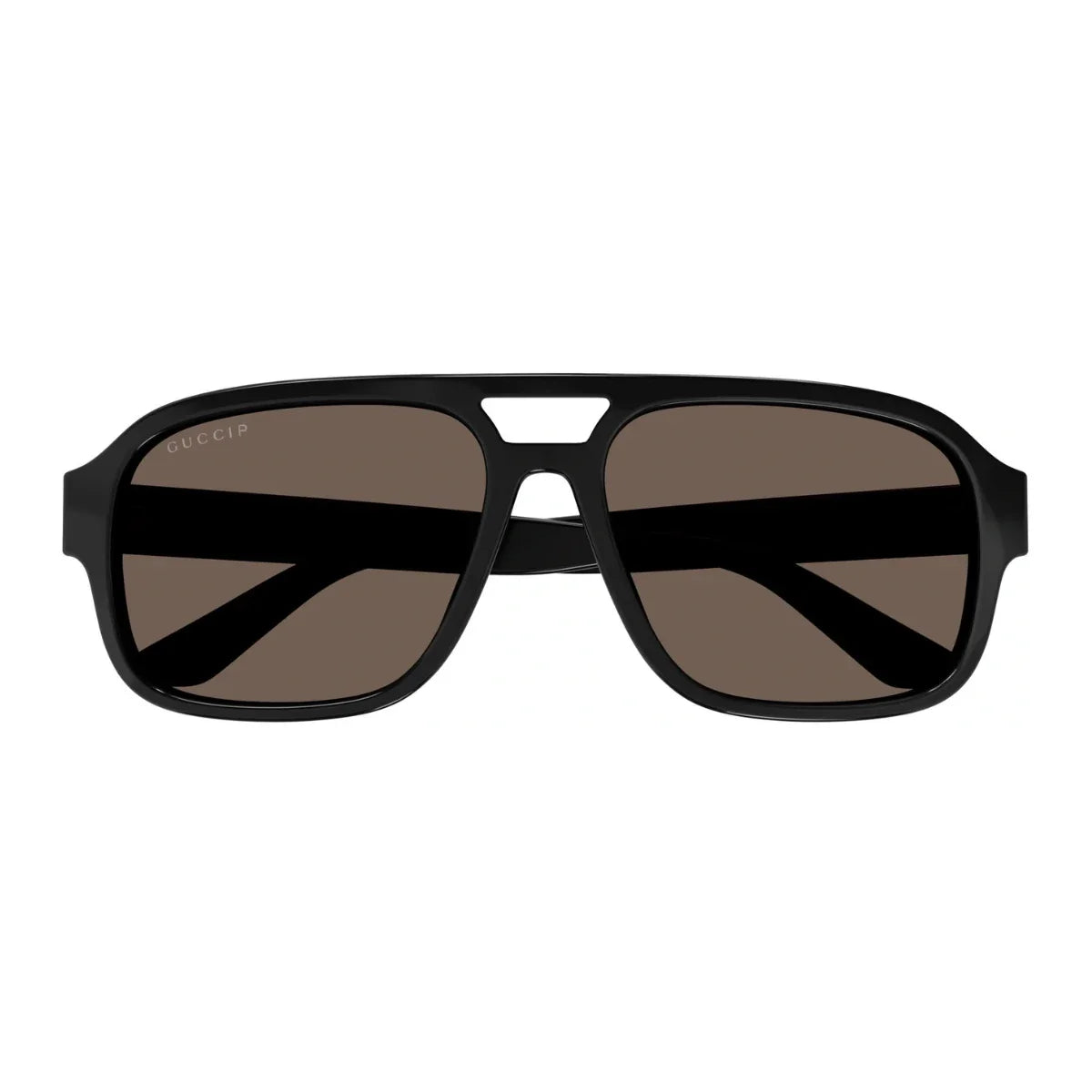 Trendy Gucci sunglasses for men GG1342S 002 in black, pilot shape gucci goggles, polarized and UV protection, premium Gucci eyewear men, top Gucci sunglasses India at Optorium.