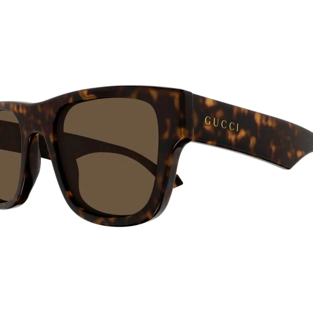 Gucci Sunglass GG1427S 003 Havana color, square Gucci sunglasses for men, stylish Gucci shades men, UV protection sunglasses, top Gucci sunglasses for men at Optorium.