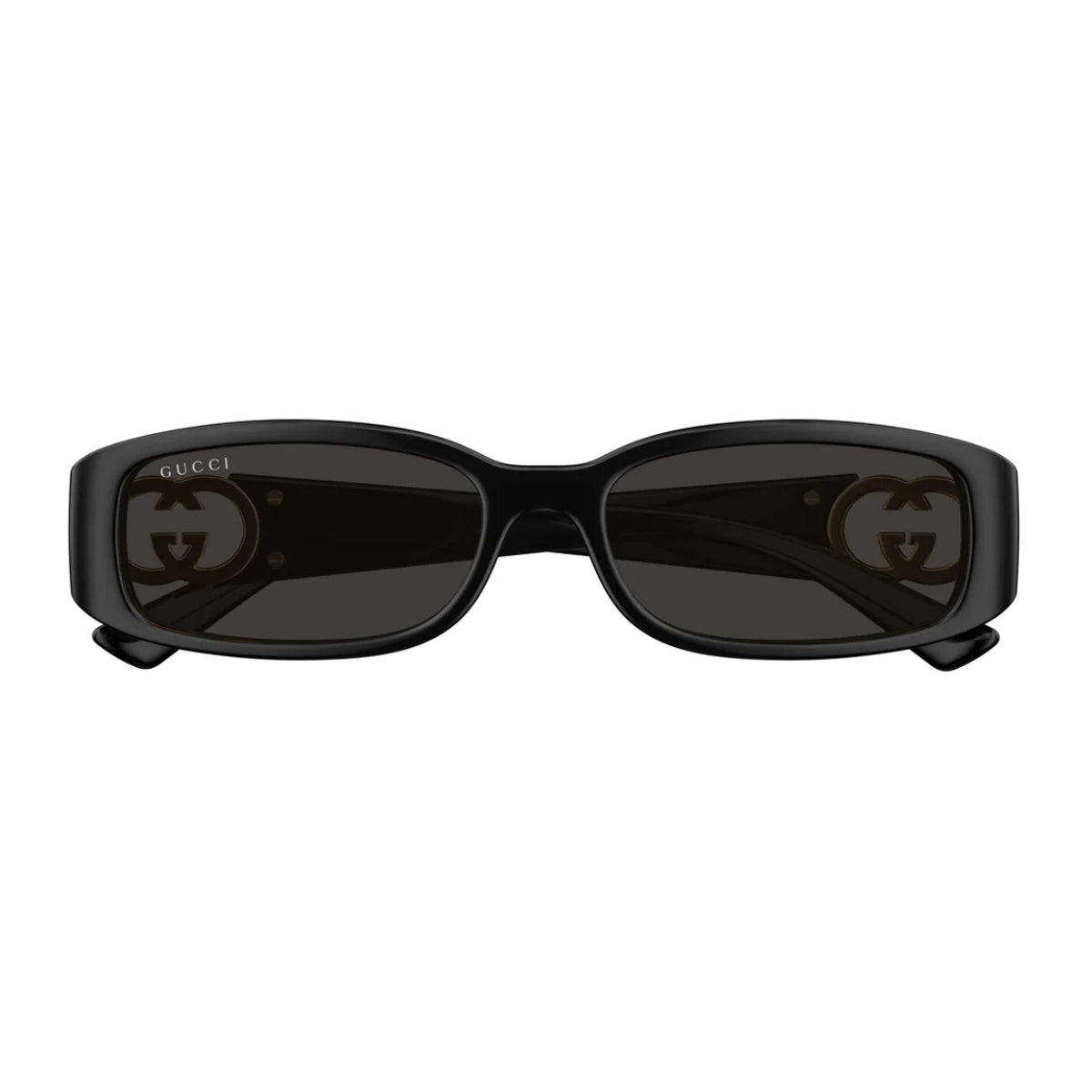 GG1661S 001 Gucci fullrim black sunglasses for women featuring grey lenses and UV protection – Optorium.