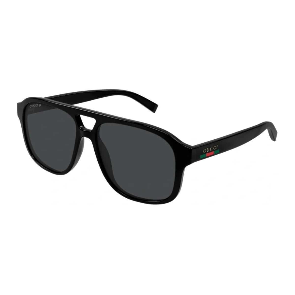 Discover Gucci GG1856S 005 black sunglasses for men, stylish pilot shape Gucci goggles, UV protection sunglasses, Gucci eyewear men, and top Gucci polarized sunglasses at Optorium.