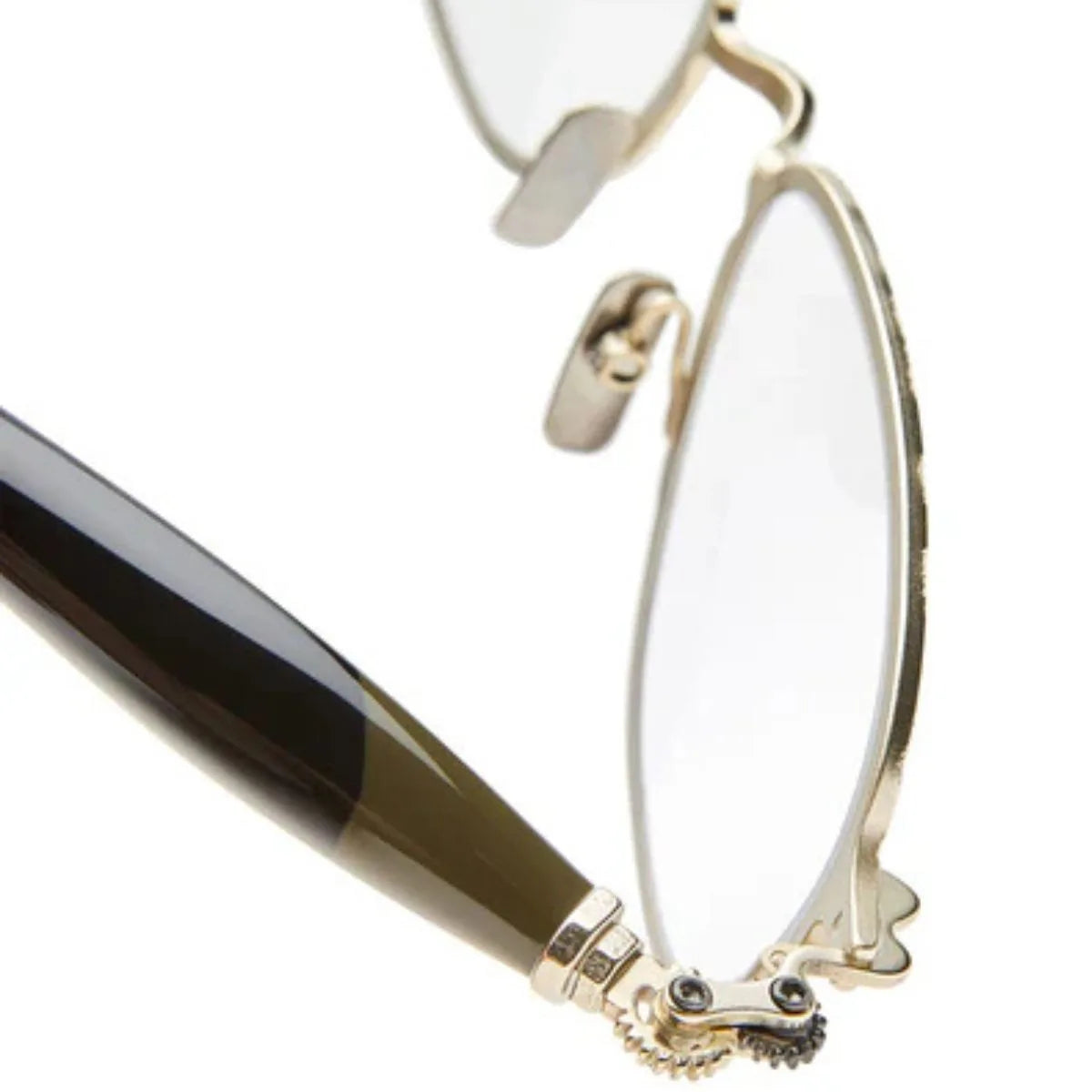 luxury Kuboraum eyeglasses for men & women – Maske Frame J71 GD in gold color, stylish oval shape Kuboraum optical glasses, and exclusive glasses Kuboraum prescription eyewear at Optorium.