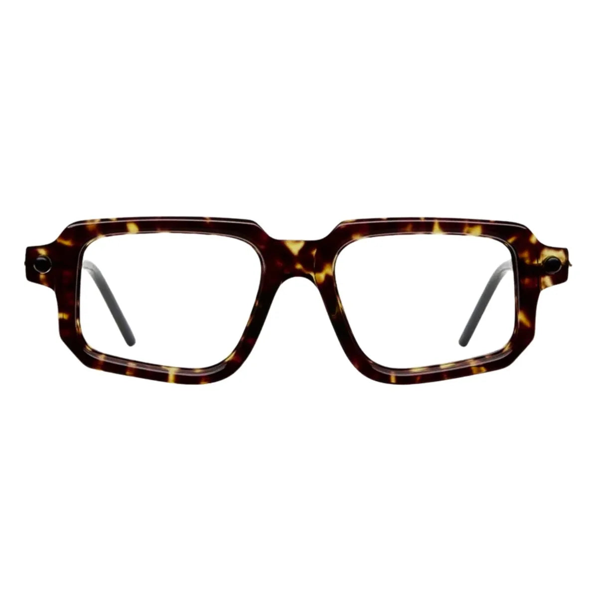 Kuboraum Frame P23 TA square shape kuboraum optical glasses in Havana color, luxury kuboraum eyewear for men & women, acetate optical frames, exclusive kuboraum prescription glasses at optorium.