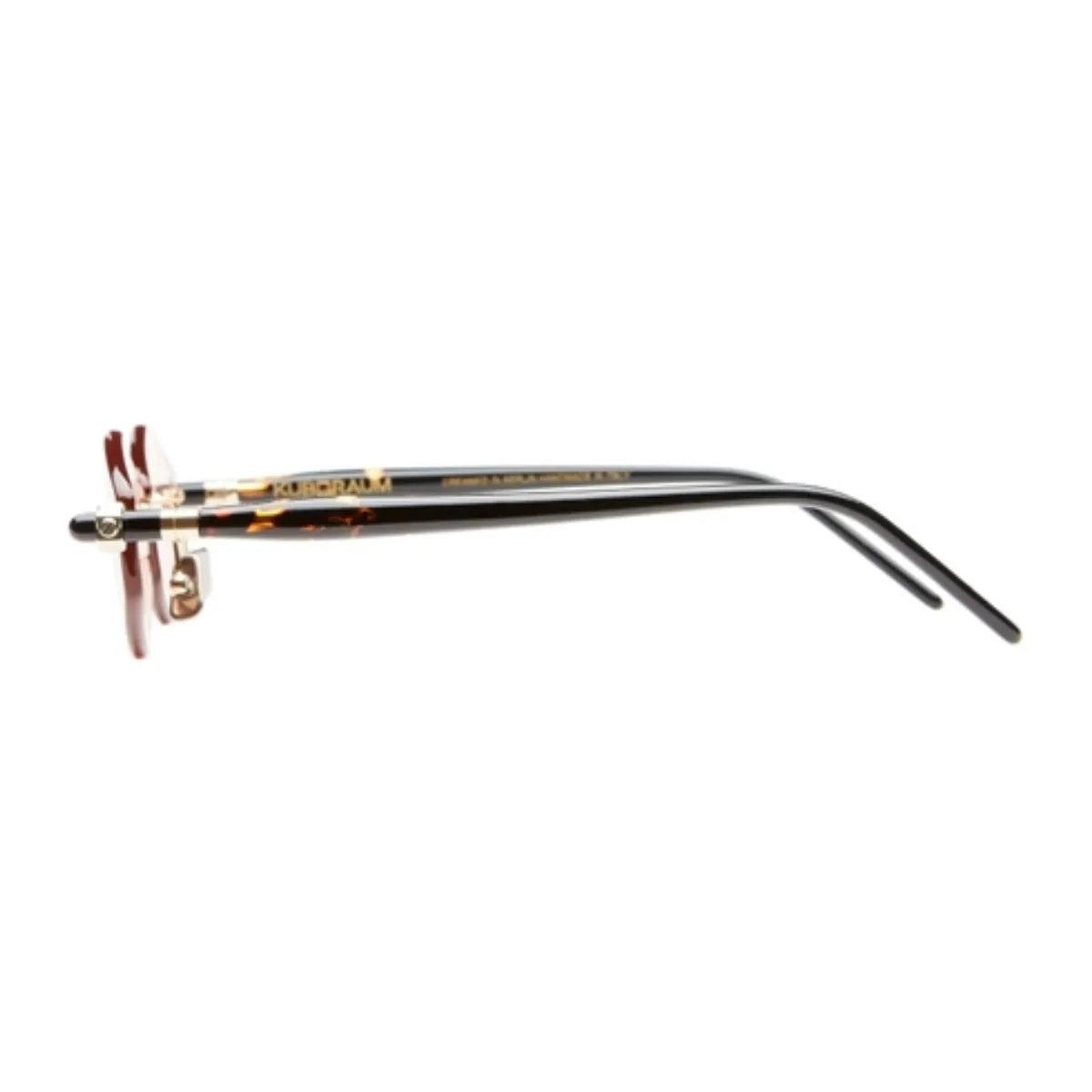 Luxury Kuboraum Rimless Sunglasses P60 LG HB Unisex Havana Temples – Optorium