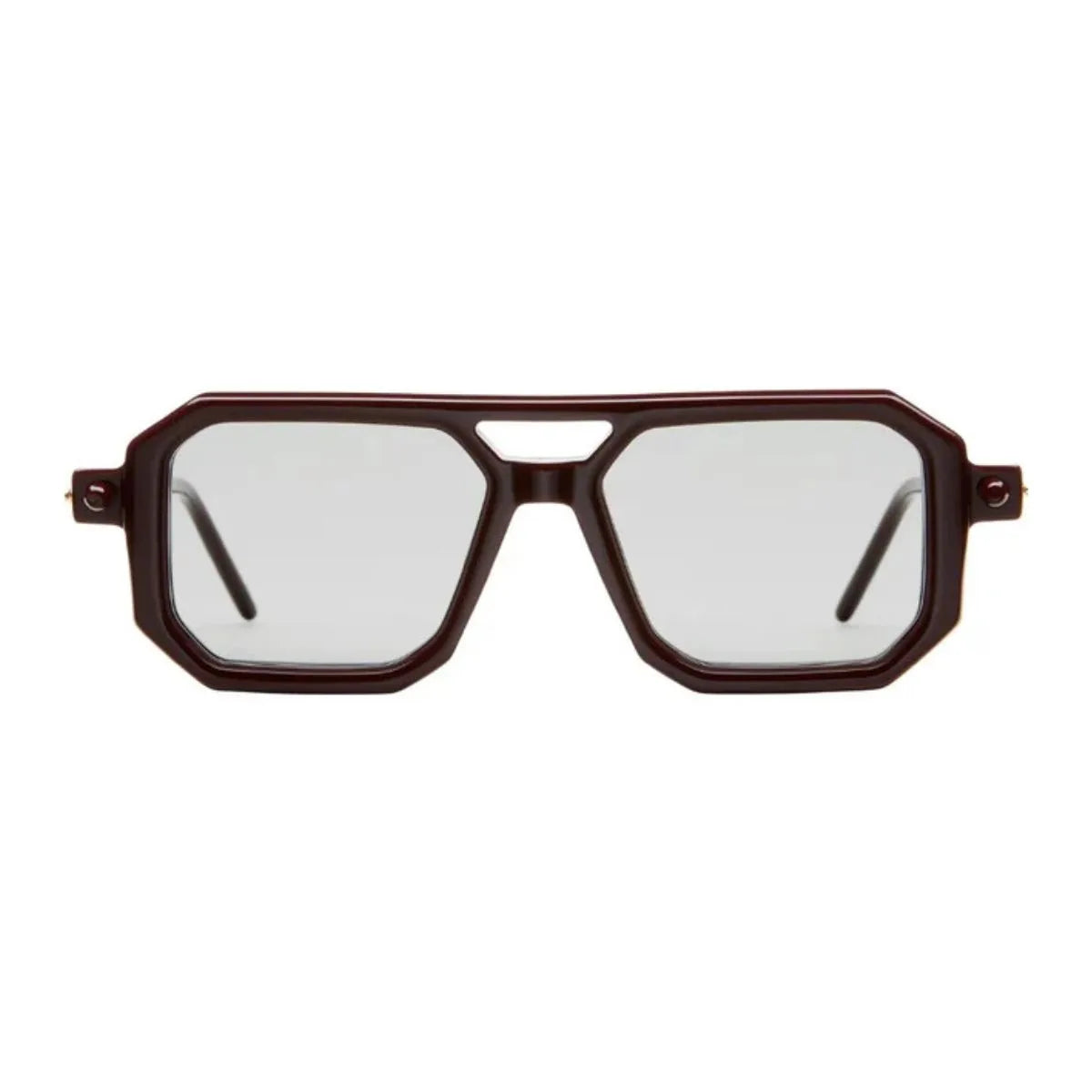 Kuboraum Maske Sunglass P8 DR in dark red color, stylish square shape kuboraum sunglasses for men & women with UV protection, luxury kuboraum eyewear online at Optorium.