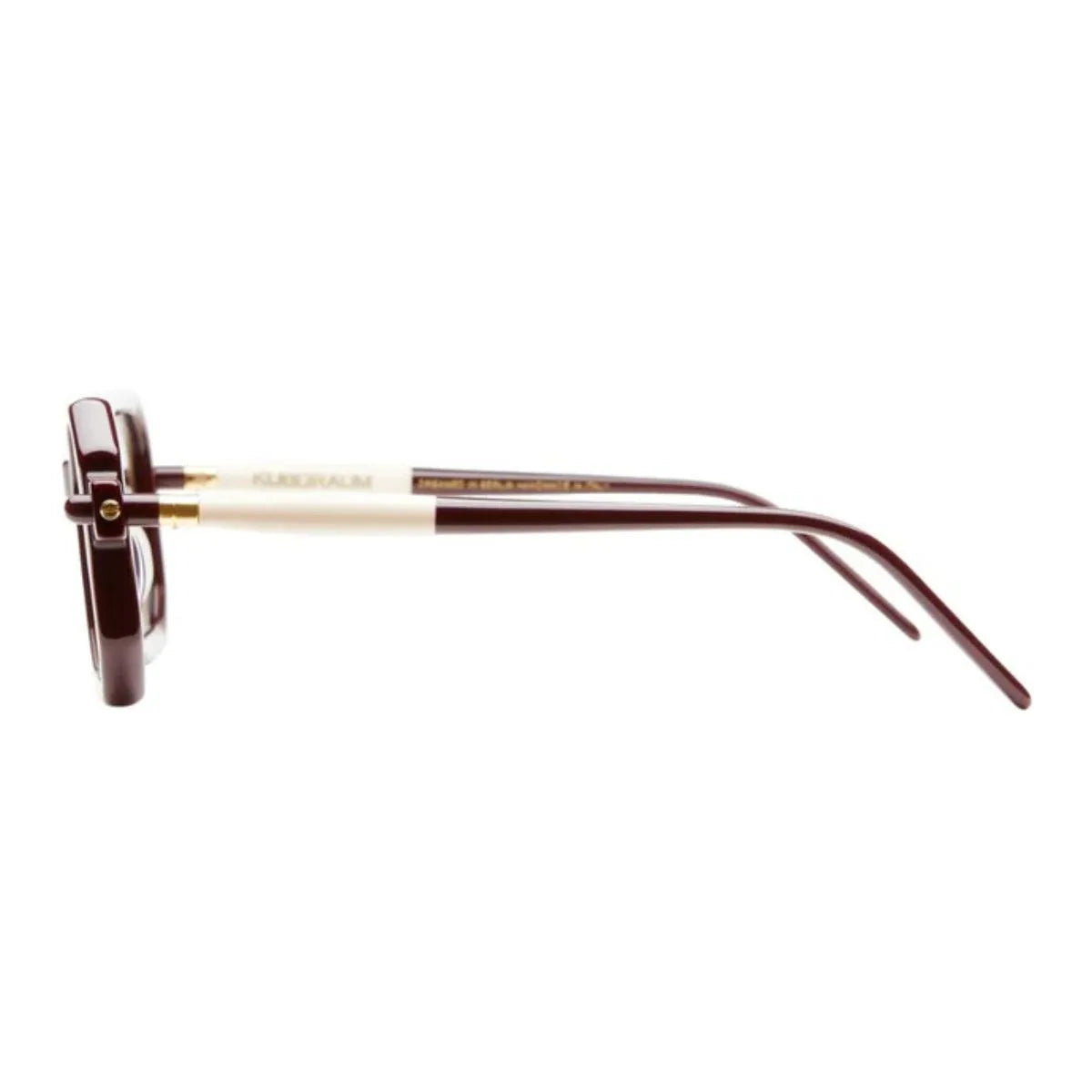 Latest Kuboraum Maske Sunglass P8 DR in dark red color, luxury kuboraum mens sunglasses with modern square shape design and UV protection lenses available at Optorium.