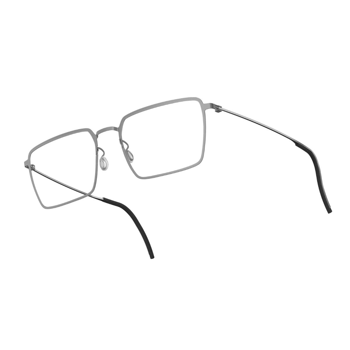 LINDBERG titanium rectangle spectacles with acetate temple tips