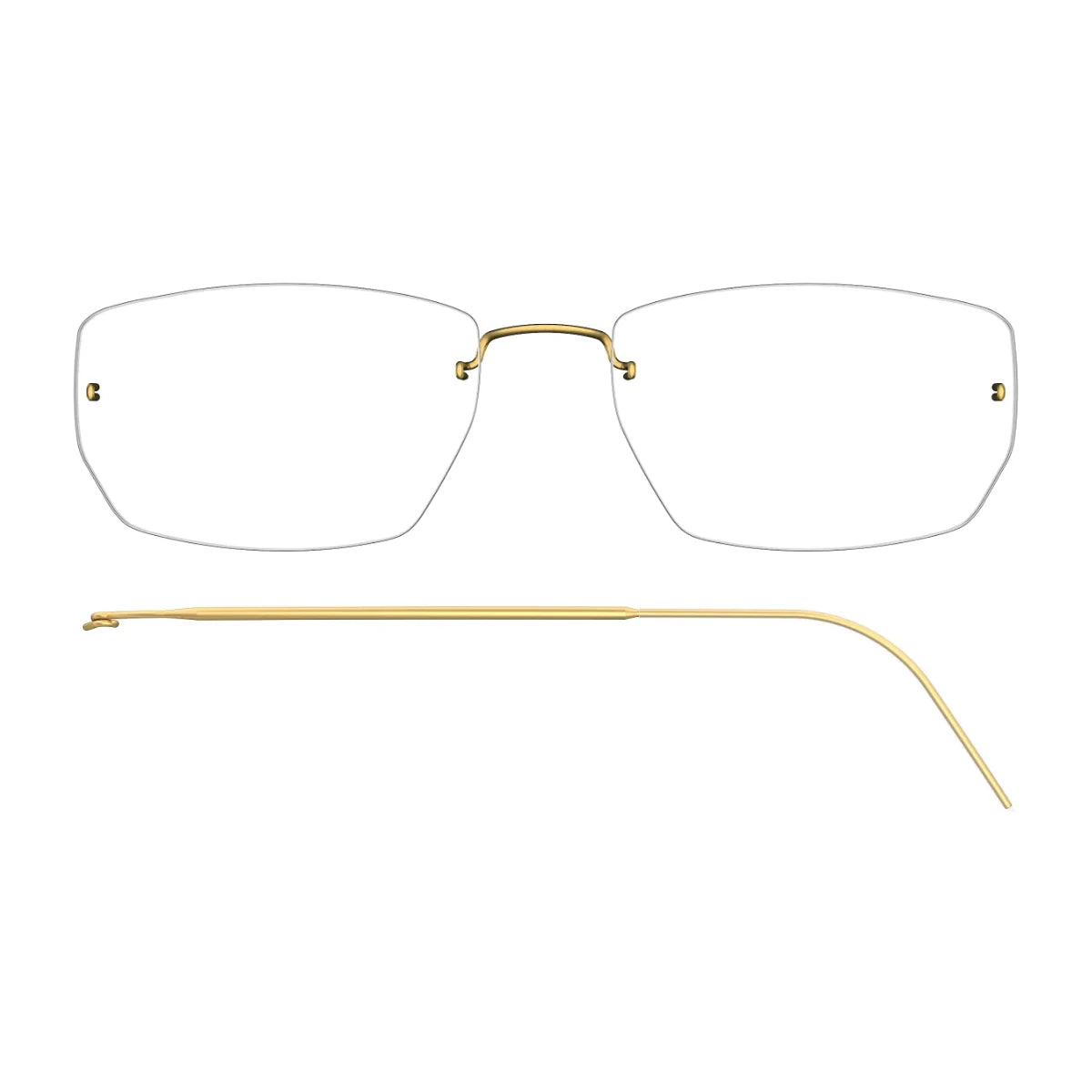  Lindberg prescription glasses 2527 GT rimless gold rectangle titanium unisex optical frame