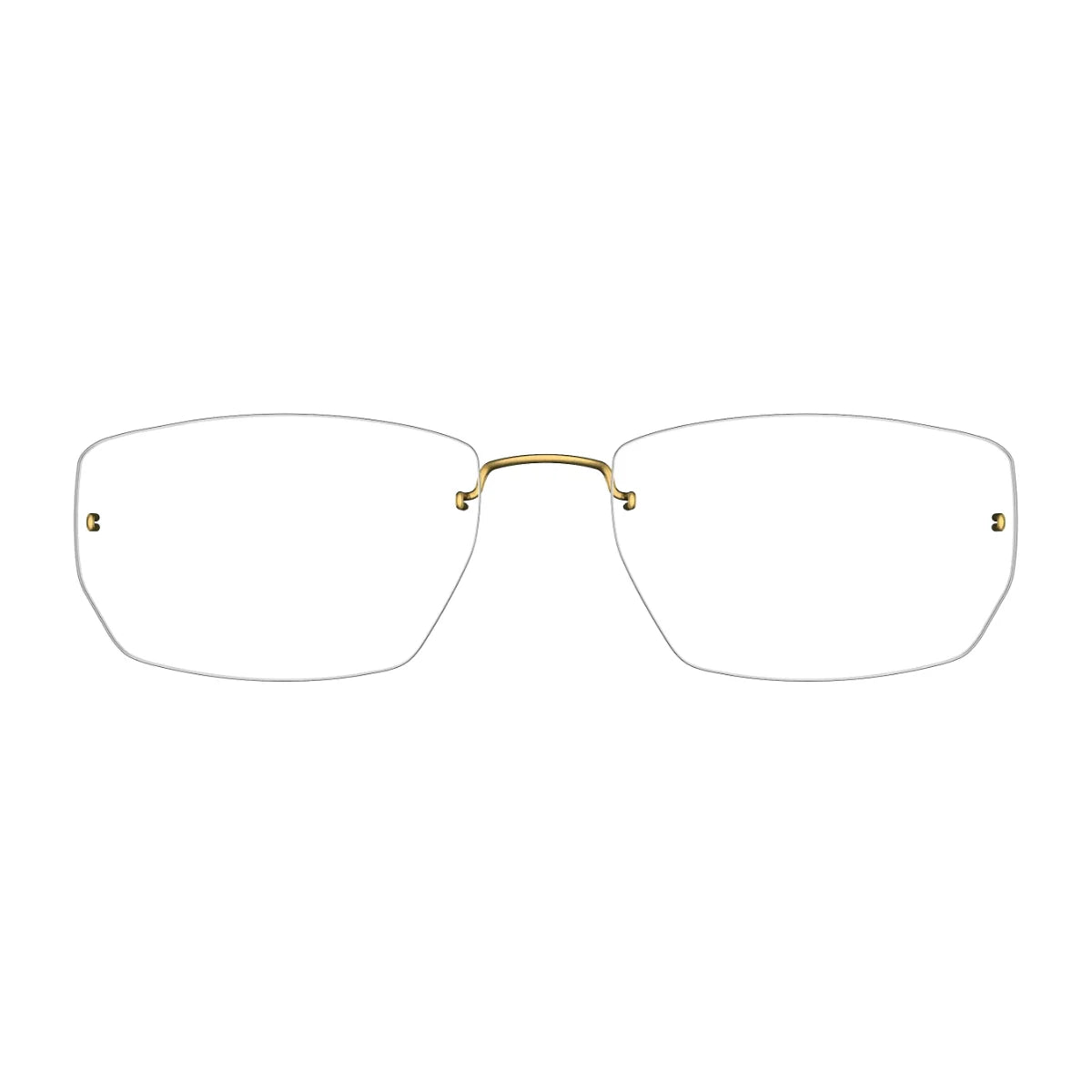 Lindberg spectacle 2527 GT gold rimless rectangle eyeglasses  | lindberg eyewear