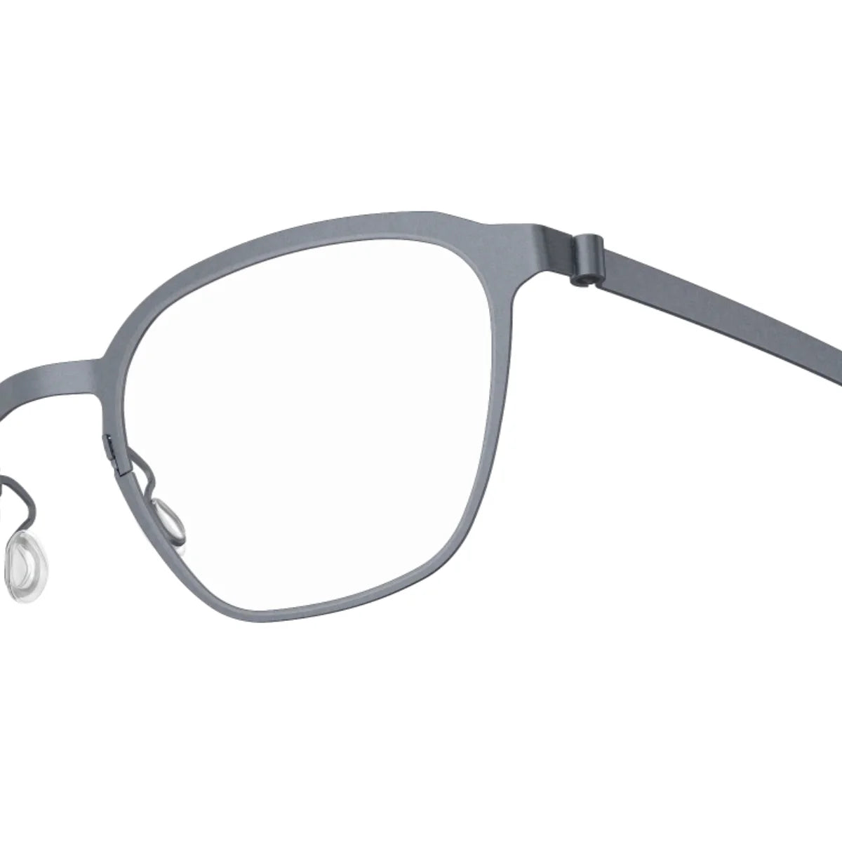Modern square-shape men and women Lindberg Strip Titanium eyeglasses 9648 | Optorium