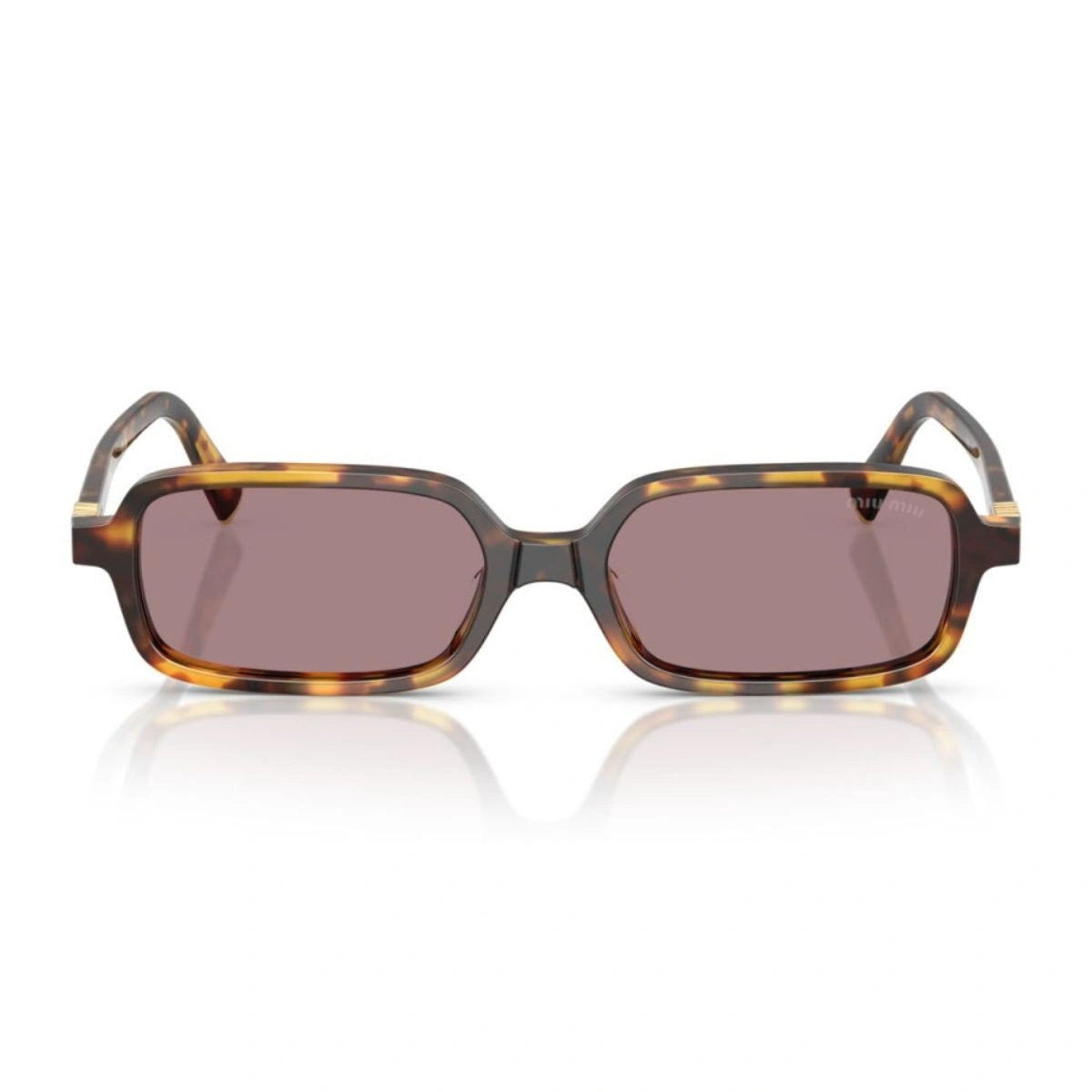 Miu Miu SMU 11Z havana rectangle sunglasses purple brown lens