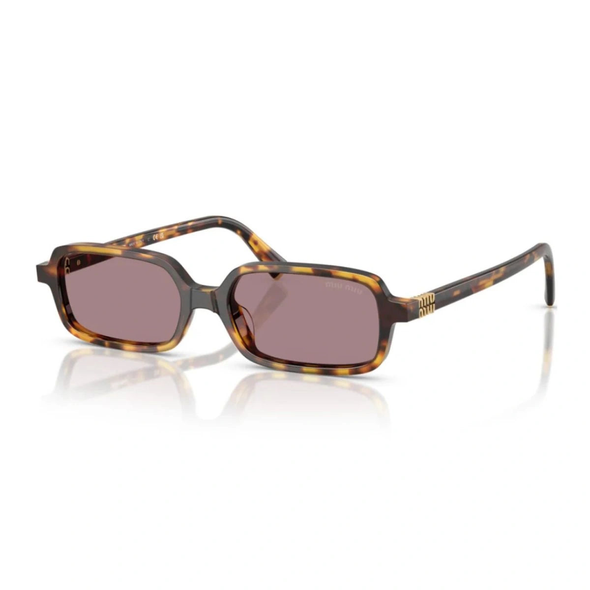 Women’s Miu miu rectangle sunglasses havana frame UV protection