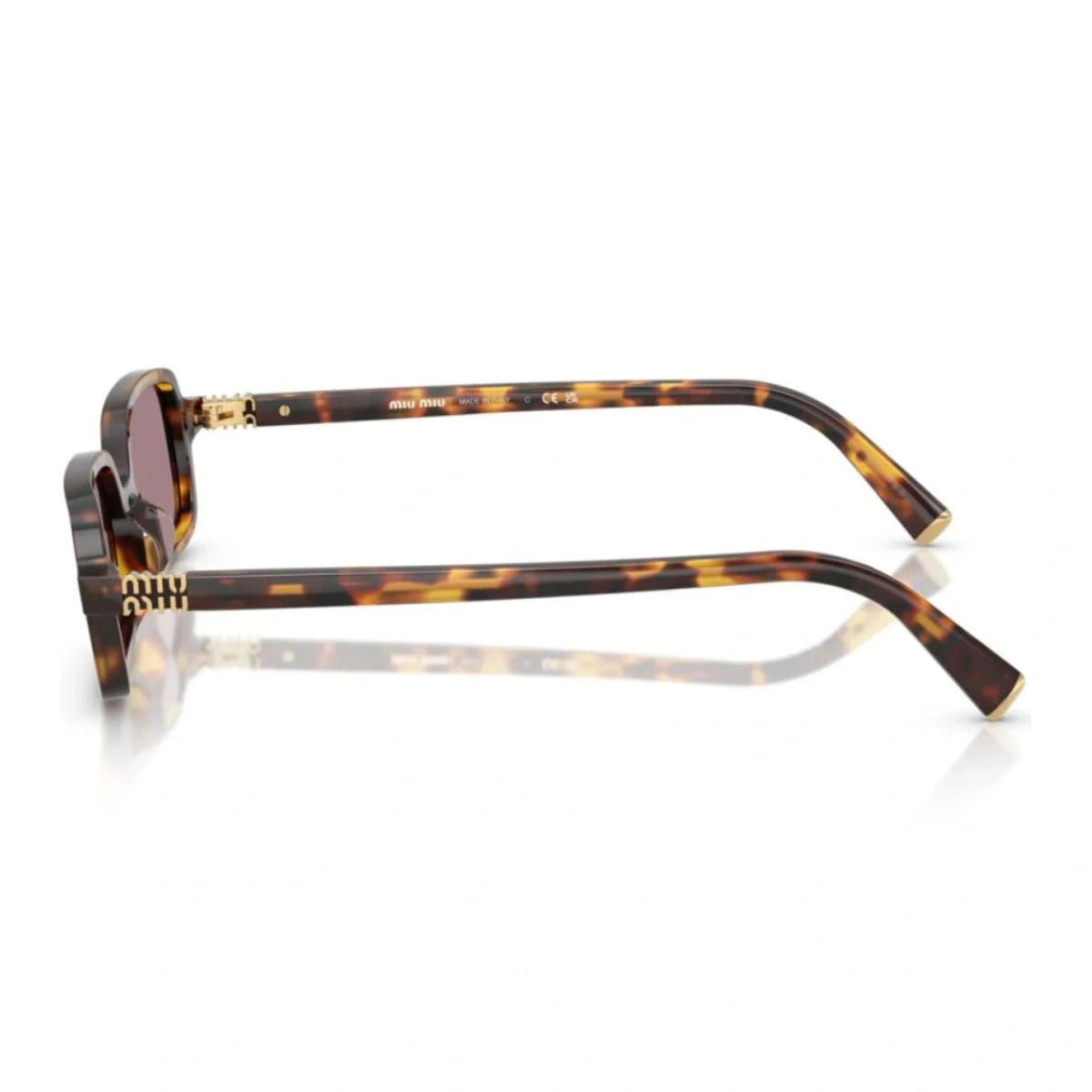 miu miu SMU 11Z acetate frame light purple brown lens detail