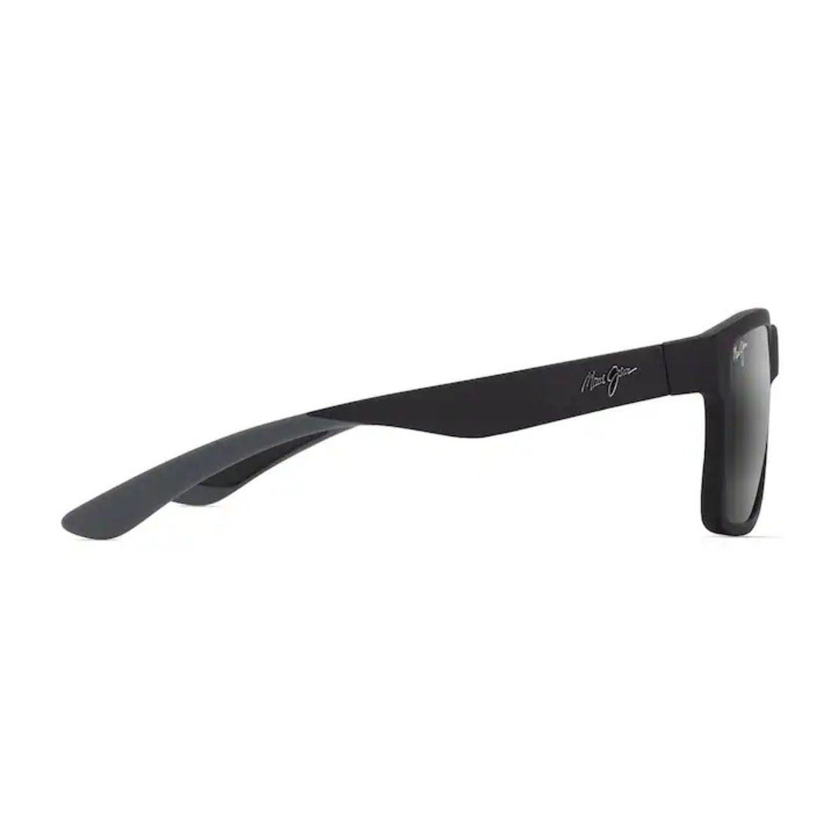 Maui Jim MJ 0897S 006 sunglasses, sleek matte black frame and grey mirror lenses. Available at Optorium.
