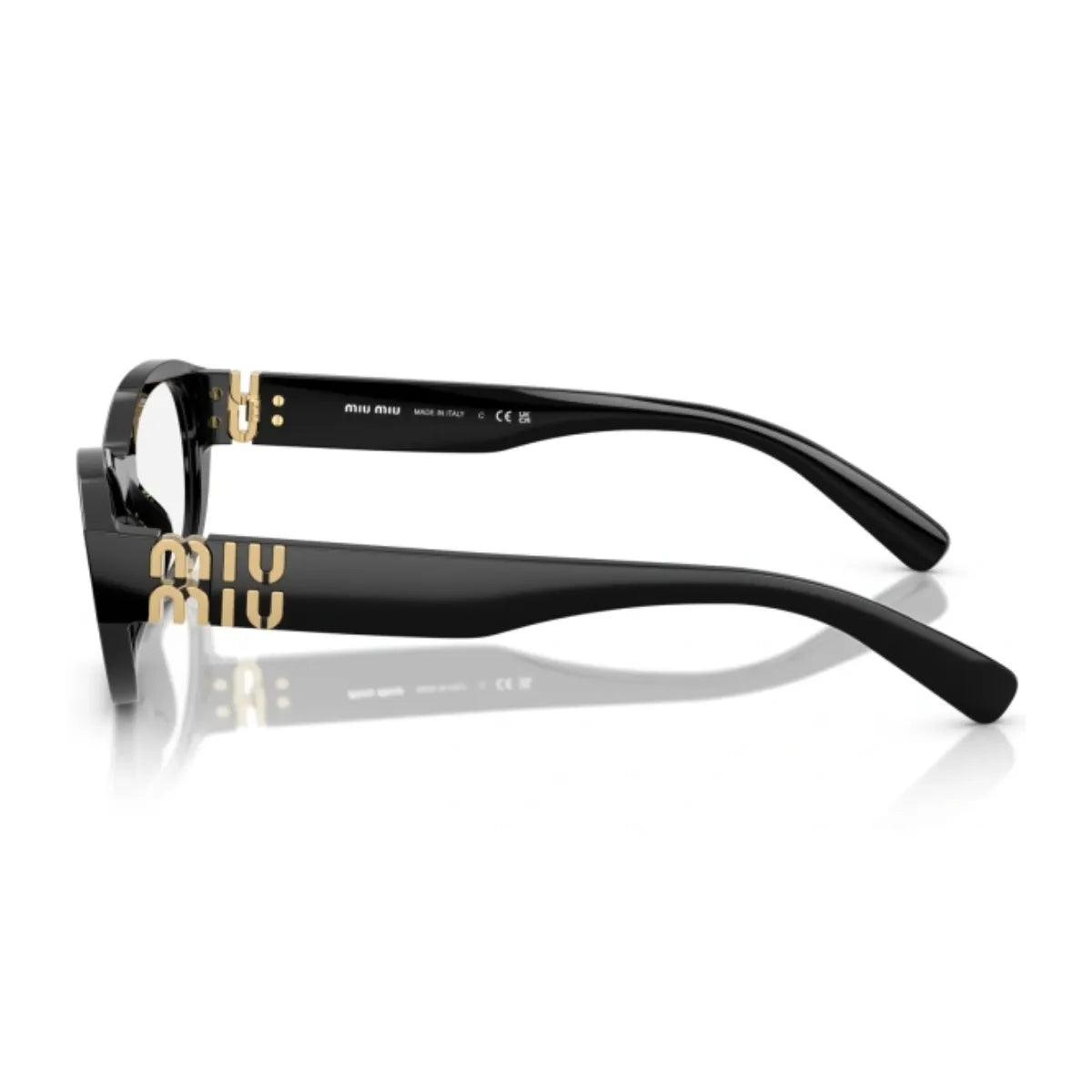 Authentic Miu Miu VMU 03W 16K 1O1 women’s black cateye designer optical glasses lightweight acetate Optorium