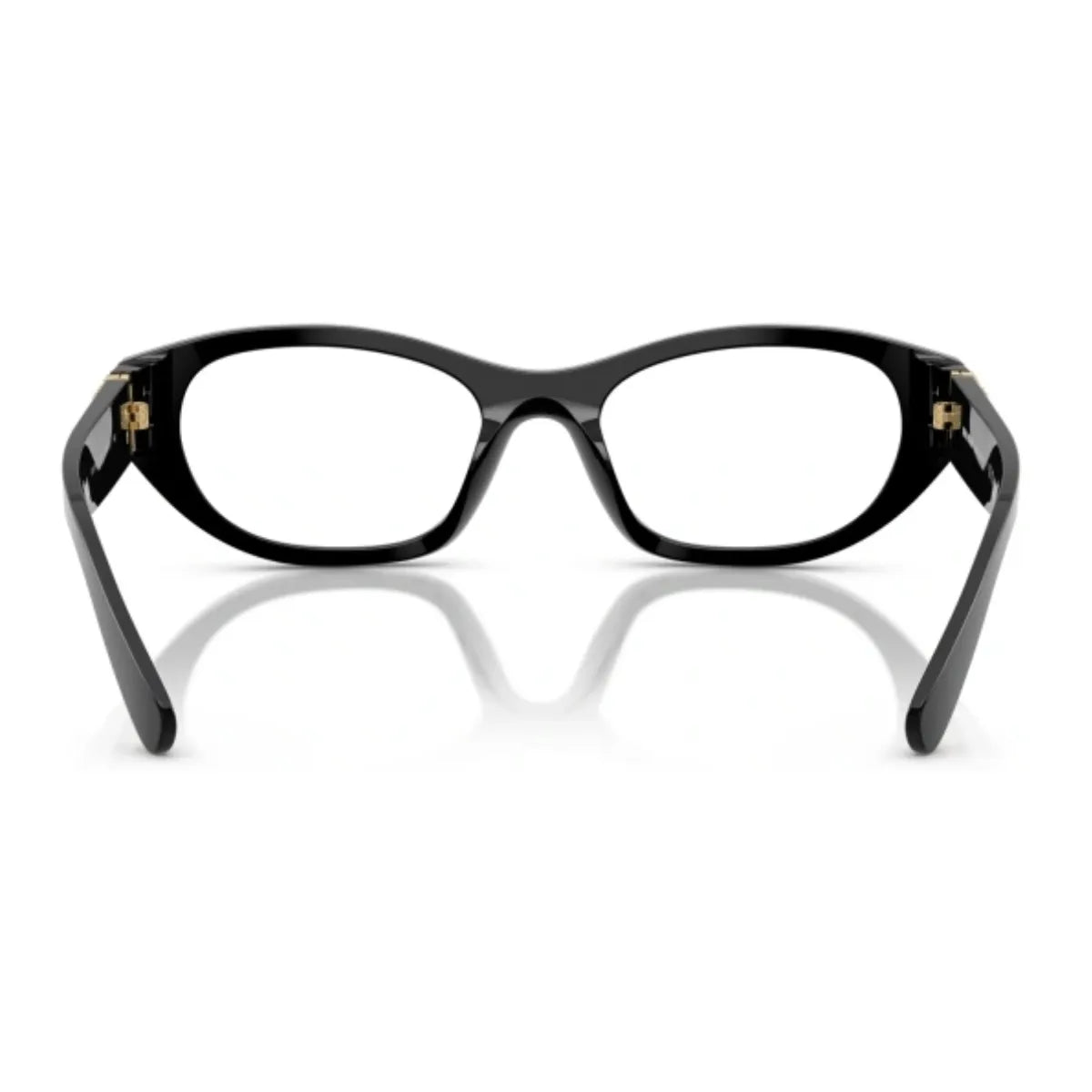 Shop Miu Miu Frame VMU 03W 16K 1O1 women’s black cat eye luxury acetate eyeglass. Available now at Optorium