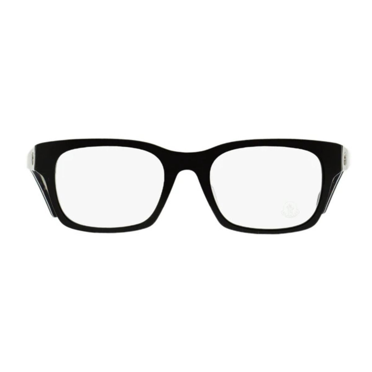 "Moncler ML5070 005 black square frame available online at Optorium."