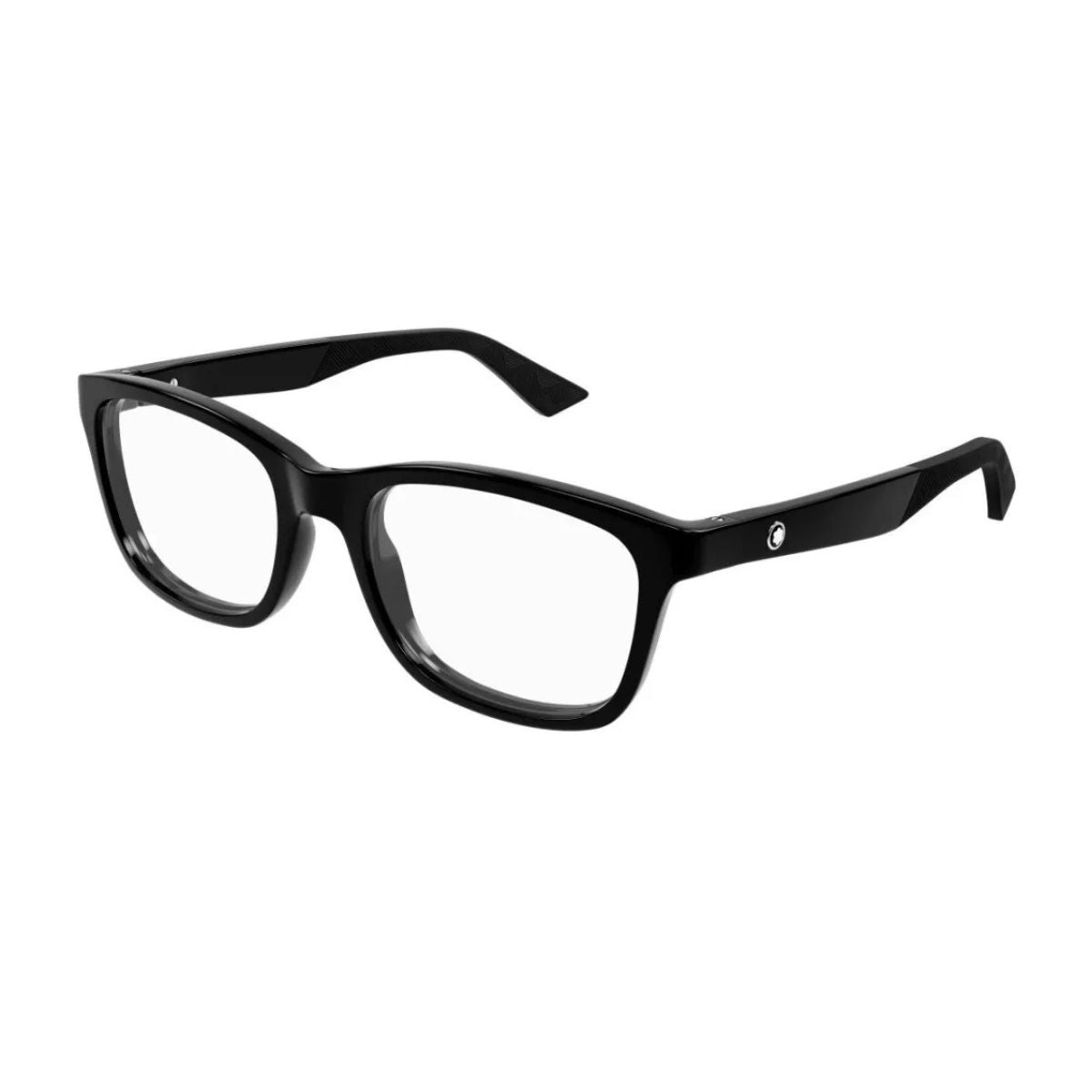Mont Blanc MB0401O 001 eyeglasses blend classic black design —top square optical frame for men from mont blanc eyewear available only at optorium.
