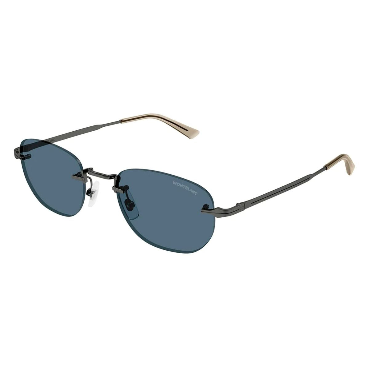"2. Mont Blanc 0303 002 Sunglass for Men | Stylish UV Protection Shades - Gun metal and bio nylon construction for top branded sunglasses."