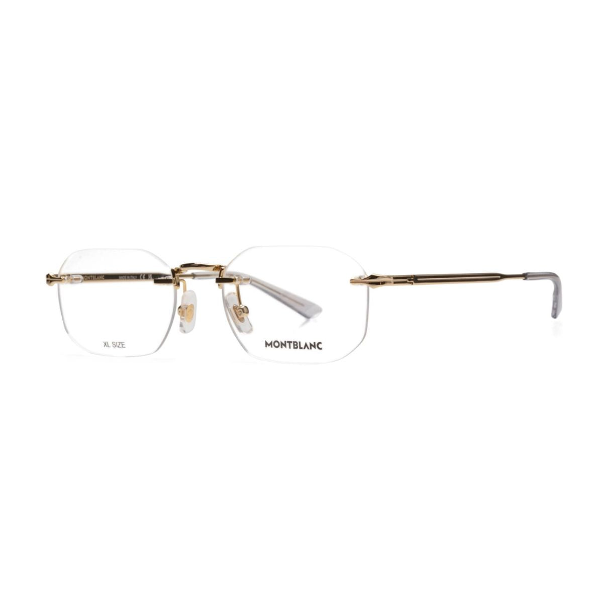 "Luxury Montblanc MB03070 001 rectangular eyewear, crafted for men who seek premium style and comfort in gold-tone frames – buy online at Optorium."