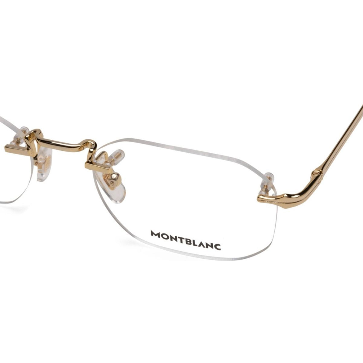 "Montblanc MB03070 001 gold-tone optical frames, a perfect blend of style and function, designed for men who appreciate luxury – purchase online at Optorium."