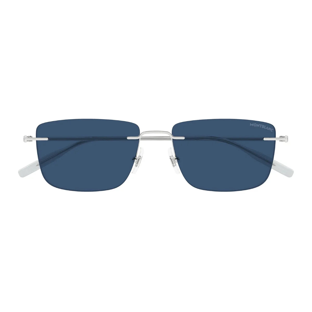 Montblanc shades MB 0429S 004 rimless rectangle men’s sunglasses with navy blue lenses - Optorium