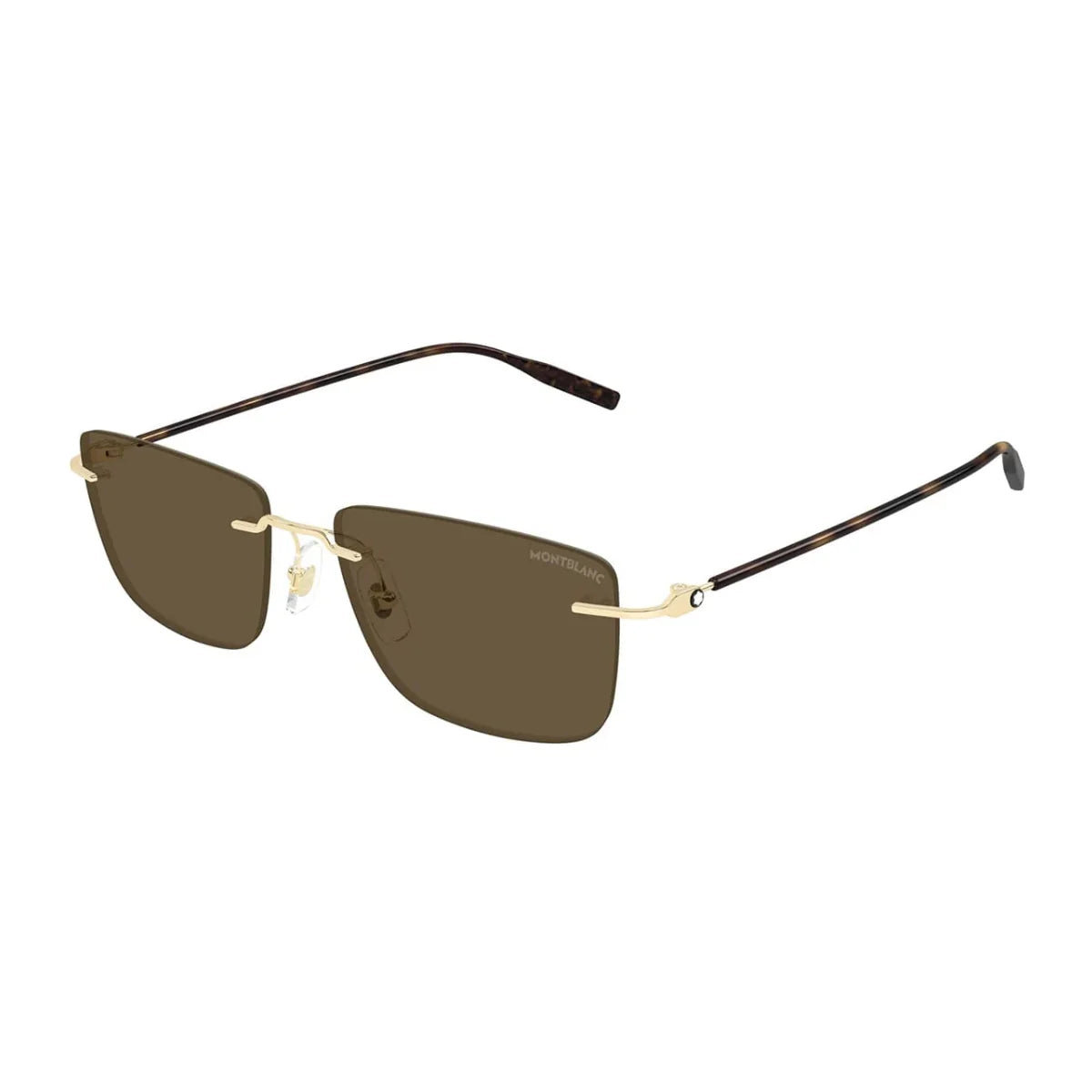 Premium Montblanc rectangle rimless shades for men MB 0429S 005 - Optorium