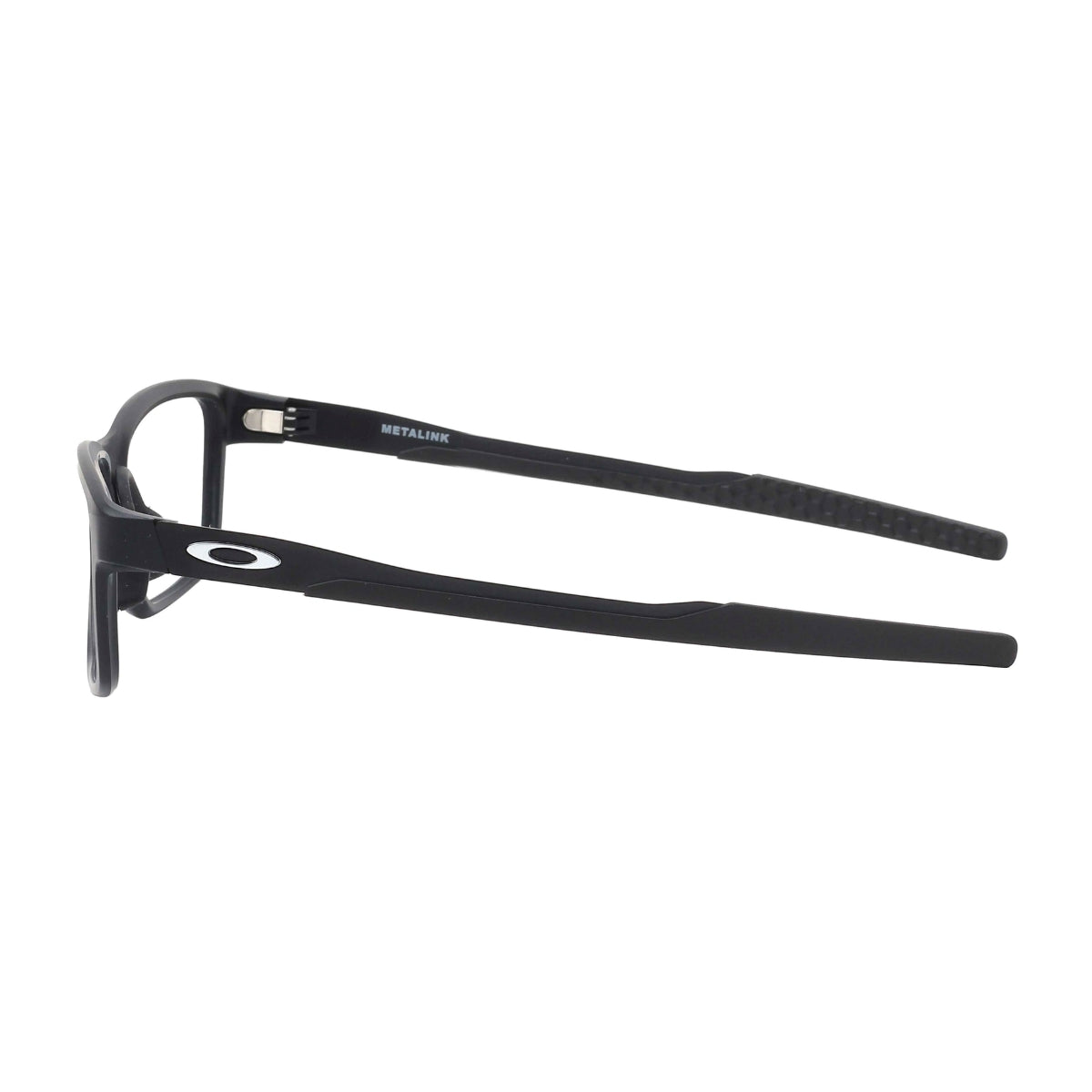 "Premium Oakley OX8153 0155 Metalink frame, Satin Black prescription eyeglasses, available online at Optorium."