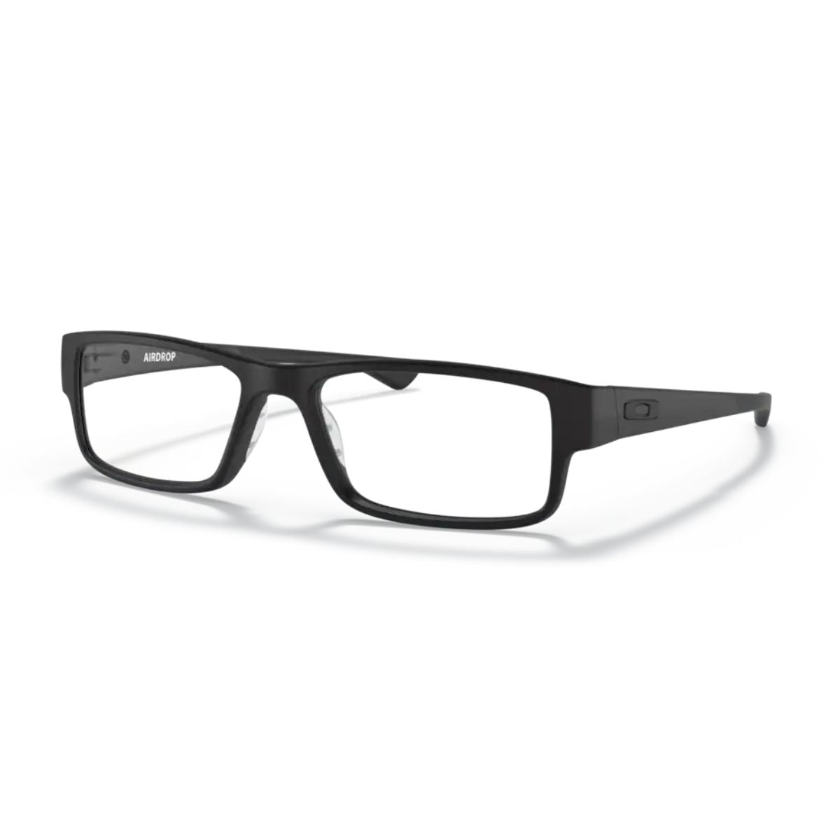 "Lightweight and stylish Oakley Airdrop OX8046-0153 satin black frame online at Optorium."
