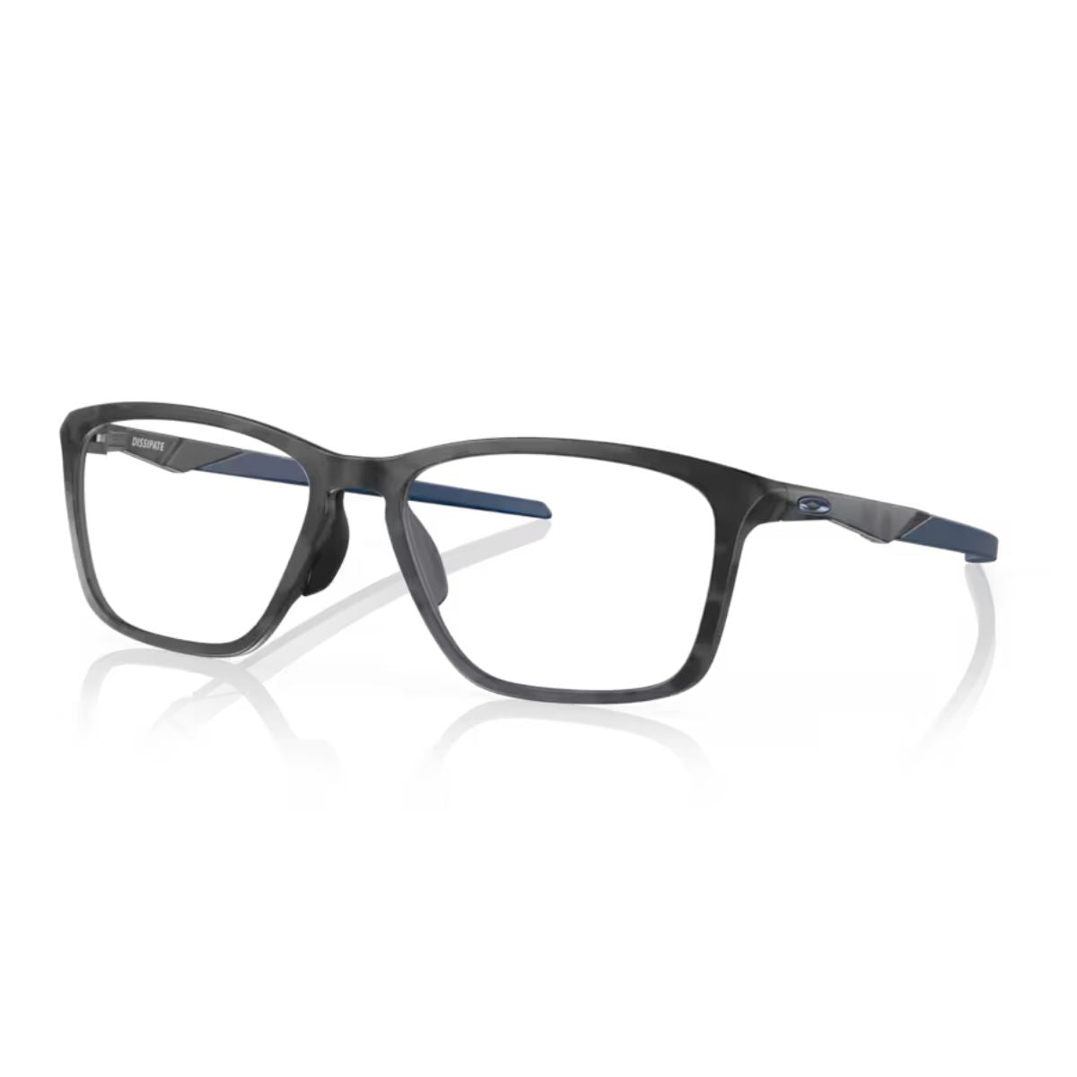 "Stylish Oakley OX 8062D 0455 rectangle eyeglasses frame in matte black online at optorium."
