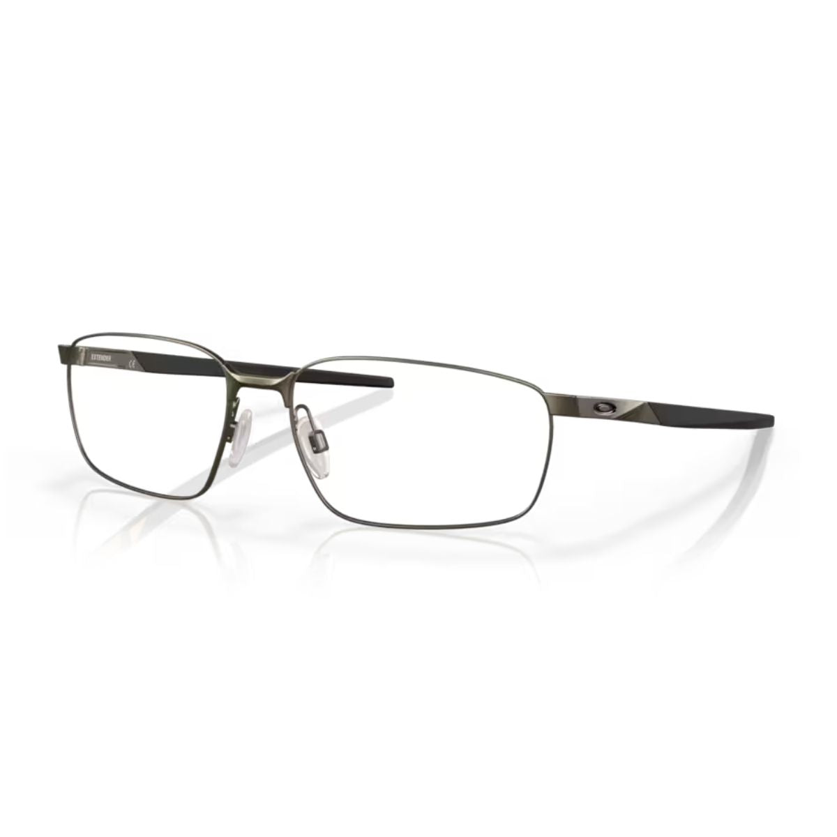 "Lightweight Oakley OX3249-0258 rectangle metal eyewear frame online at optorium."
