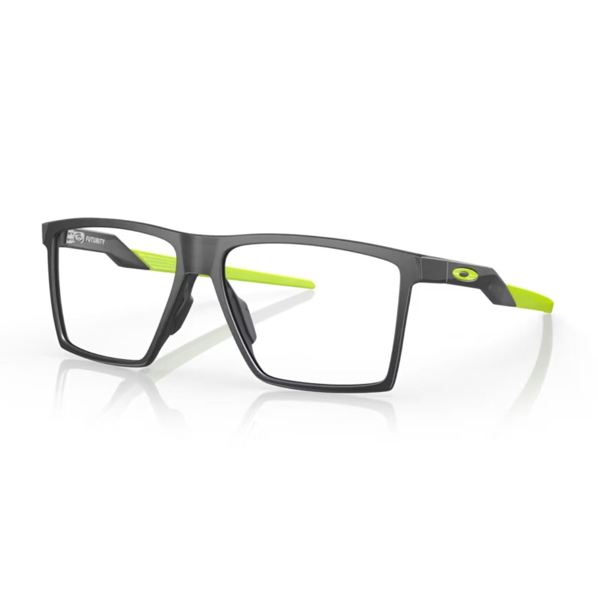 "Satin grey smoke Oakley Futurity OX 8052 0255 frame, made of durable O'Matter material online at Optorium."
