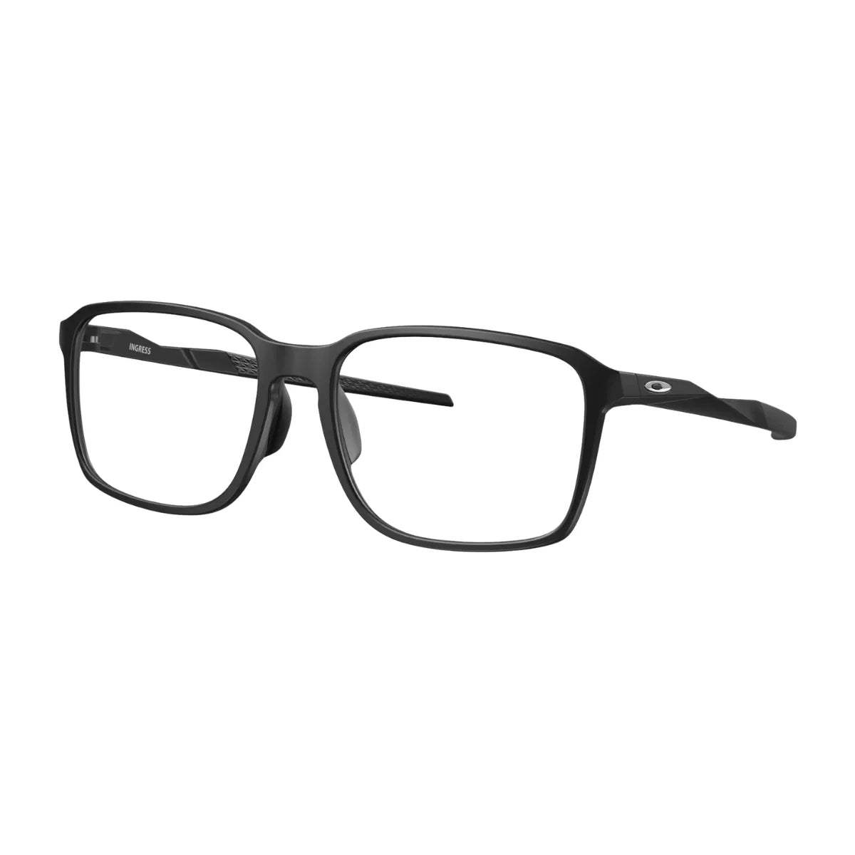Oakley OX8145D 01 Square eyeglasses for men in satin black finish at Optorium