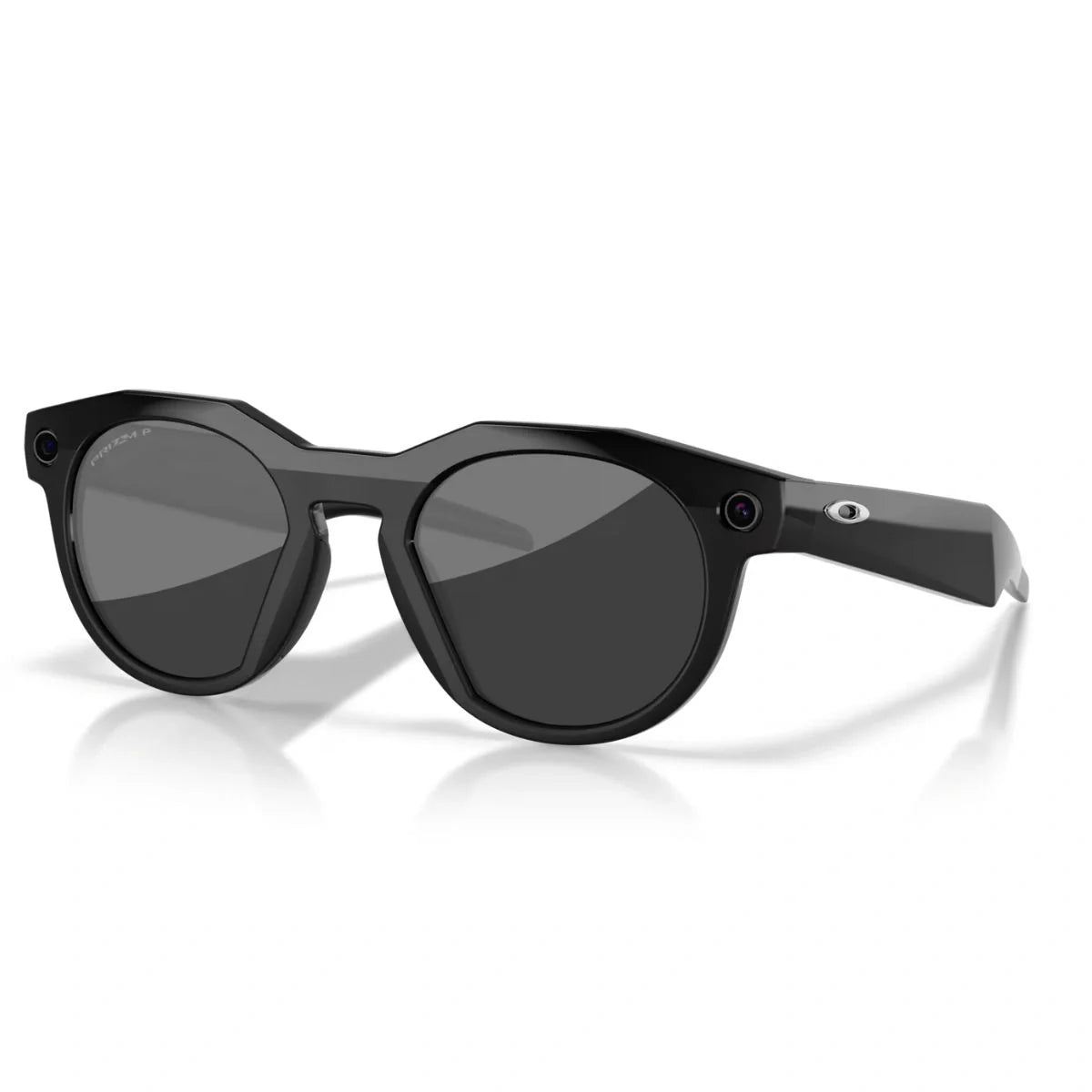 Buy Oakley Meta HSTN glasses online featuring black frame, Prizm Black Polarized lens and round Oakley sports design. Latest Oakley Meta AI glasses at Optorium India.