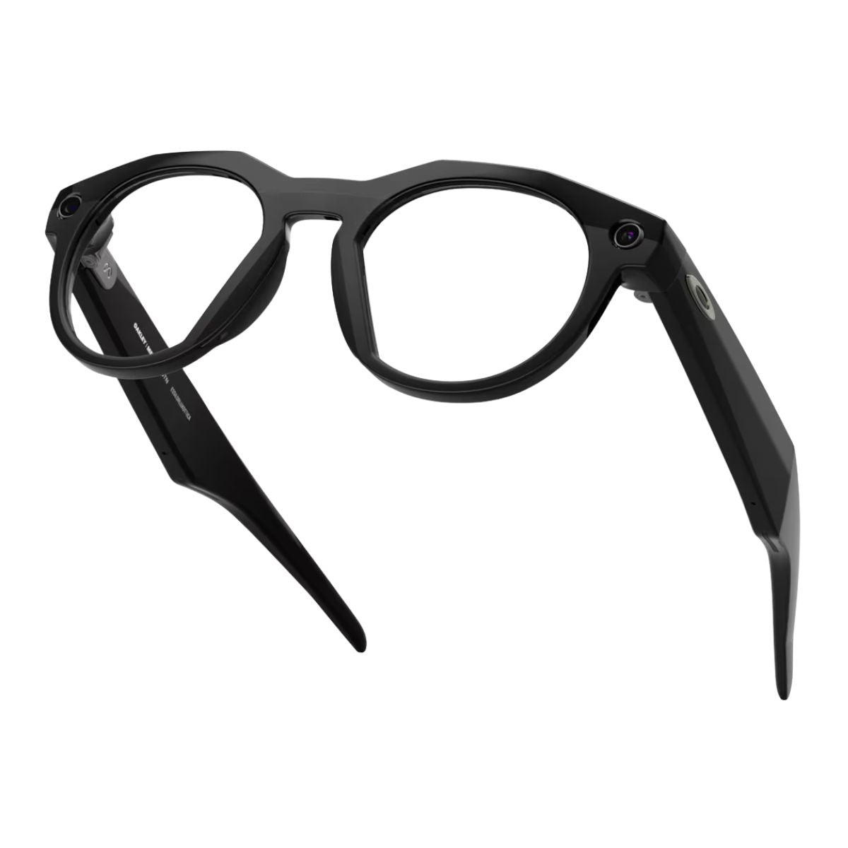 Buy Oakley Meta HSTN AI glasses online India, model 0W8002 Black 07 with clear lens, round shape black color frame, next-gen Oakley smart glasses HSTN at optorium