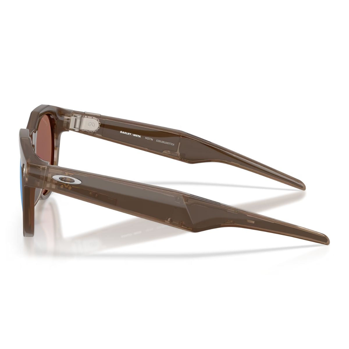 Oakley Meta HSTN AI glasses Brown Smoke 06 with smart technology, round frame design and Meta AI, shop Oakley smart glasses HSTN in India at optorium.