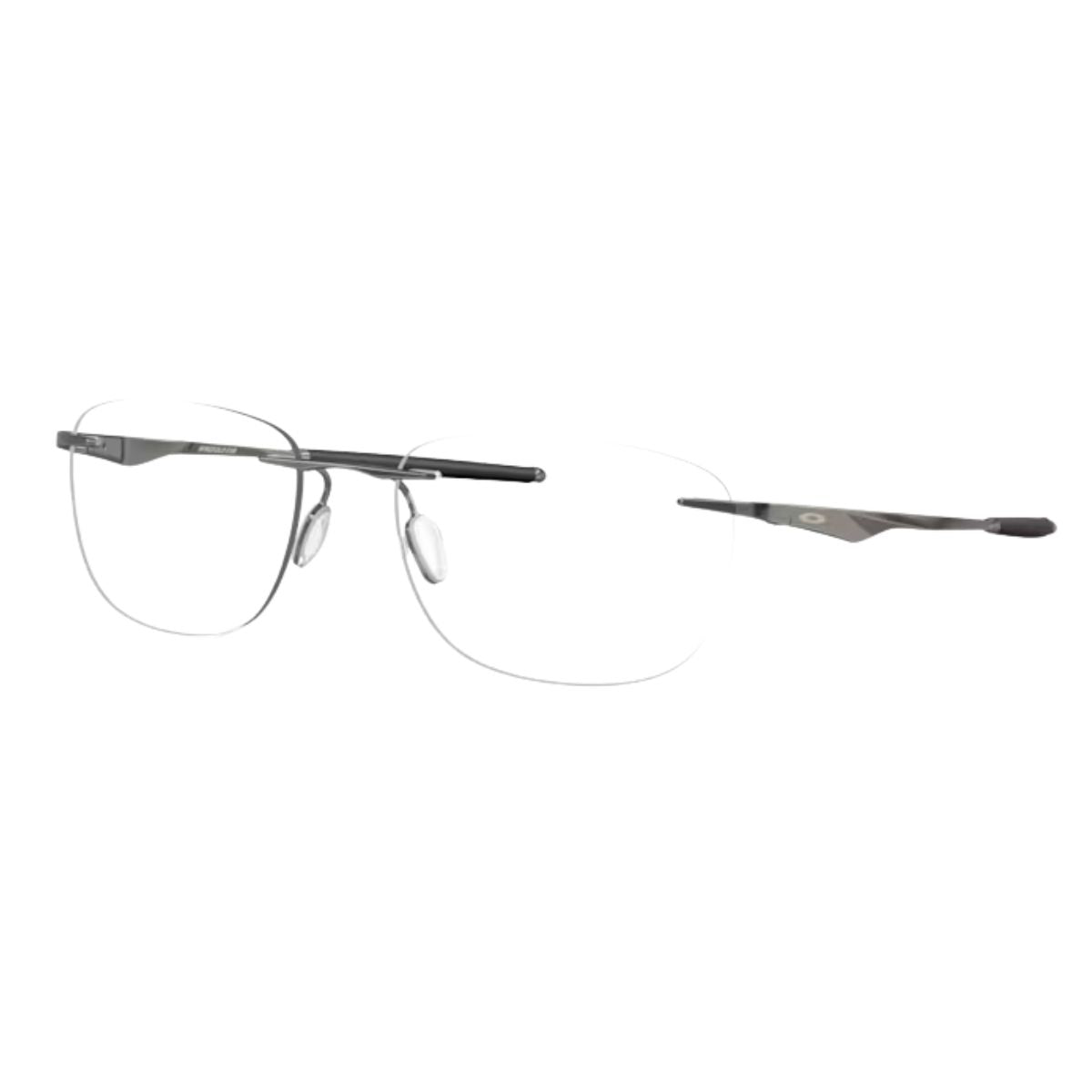 Oakley Wingfold EVR cement frame prescription glasses featuring durable titanium construction, rimless structure, and modern optical styling for everyday use – optorium.