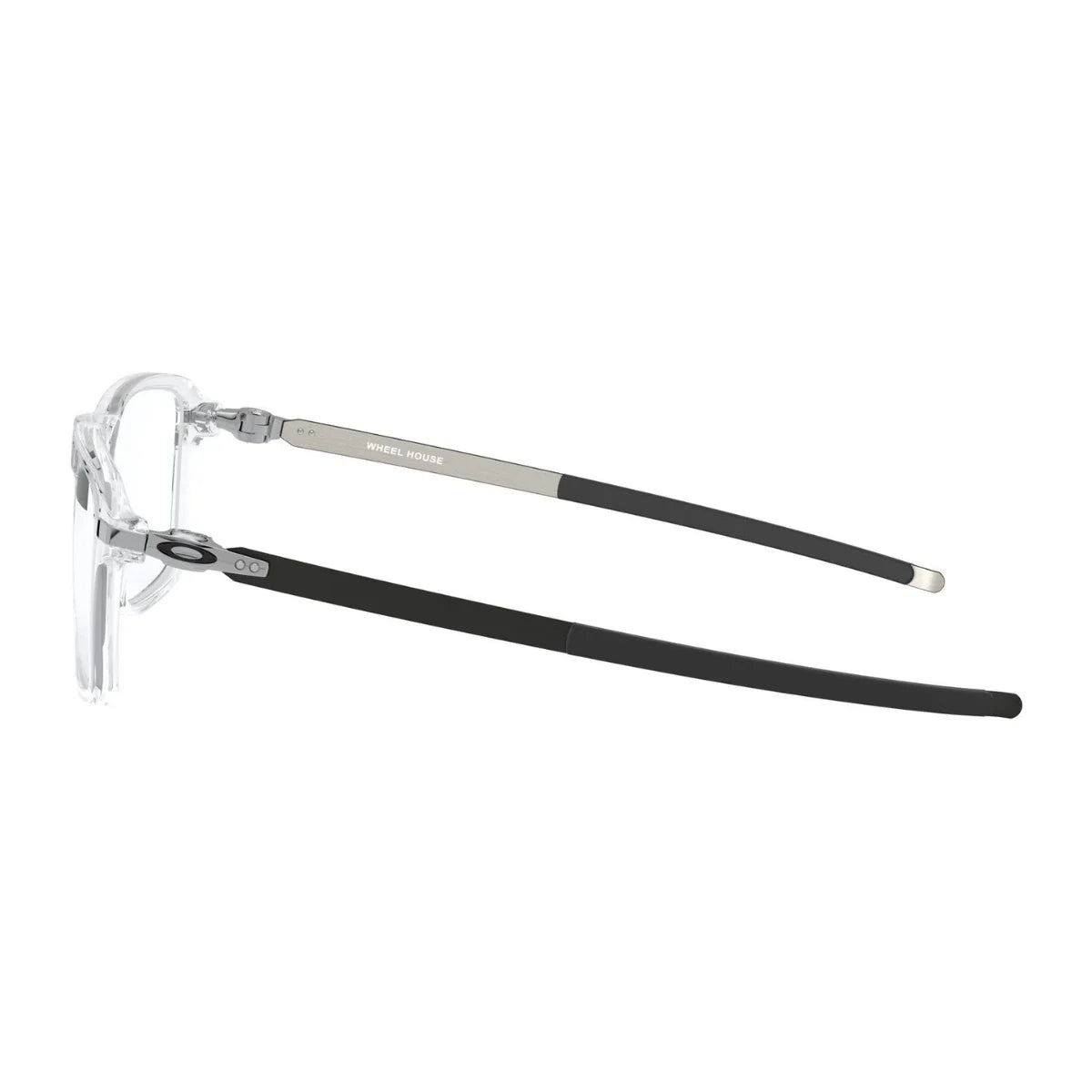 Oakley Wheel House OX8166 0254 men’s acetate polished full-frame glasses with metal temples at Optorium