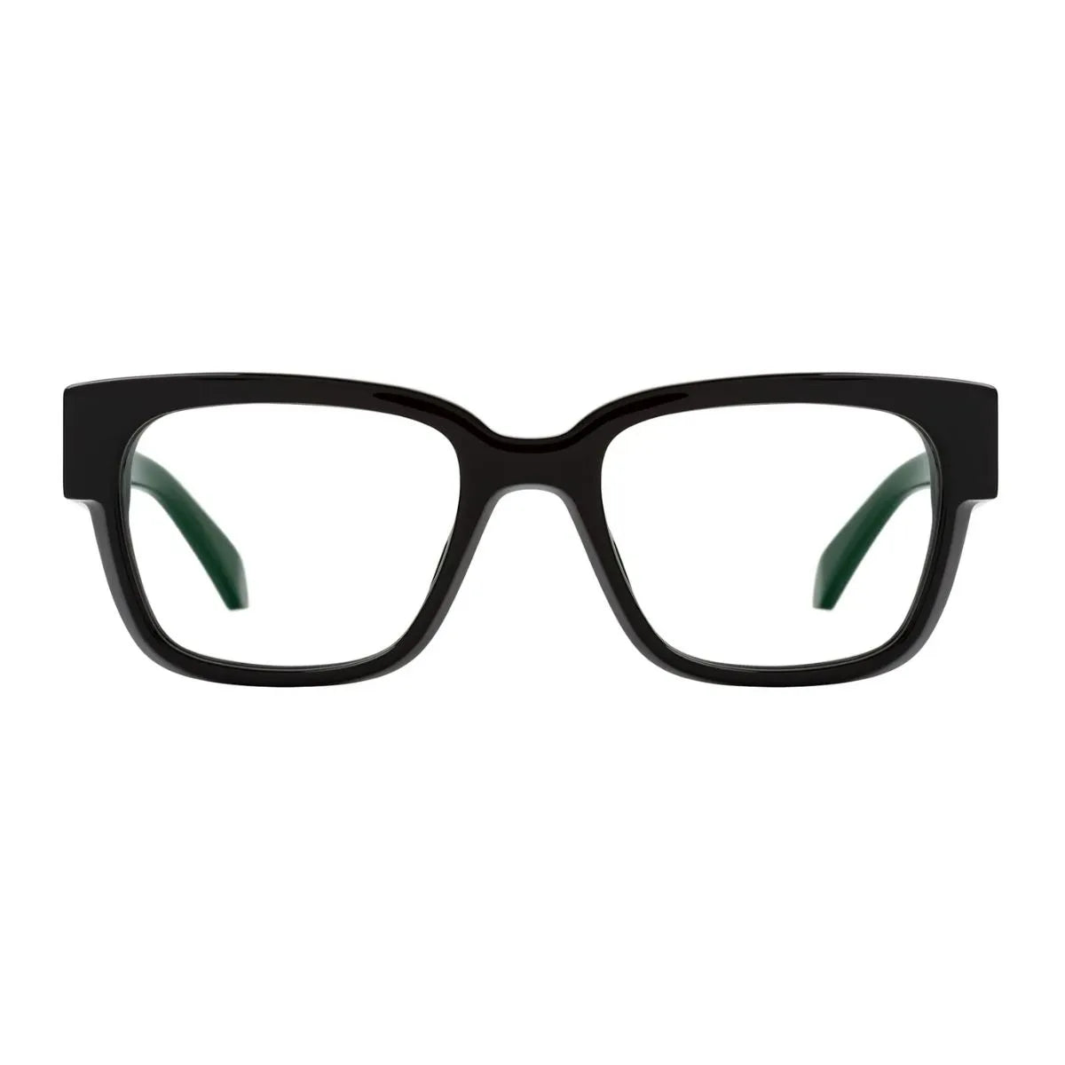 Shop Off White Frame OERJO59 1000 eyeglasses, square shape optical frames in Shinny Black color. Stylish Off White prescription glasses for men & women, trending eyewear at Optorium.
