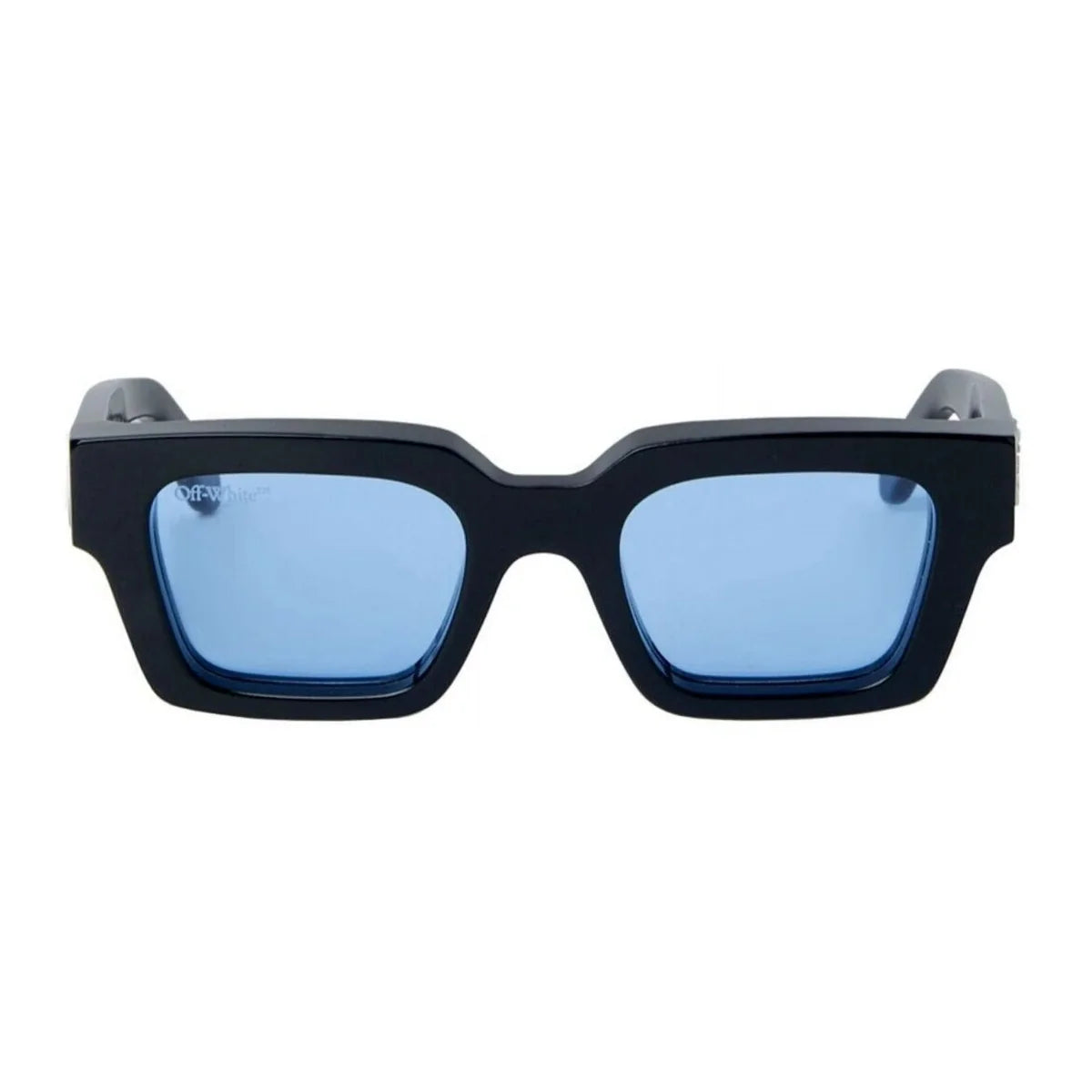 Get Off White OERI008 1045L men and women sunglasses with blue lenses and black full-frame luxury off white eyewear Optorium