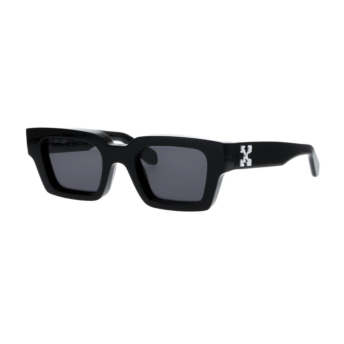 Stylish Off White Sunglass for Men & Women with UV protection, featuring a sleek black frame for a bold look—perfect for any occasion. Shop now at Optorium.