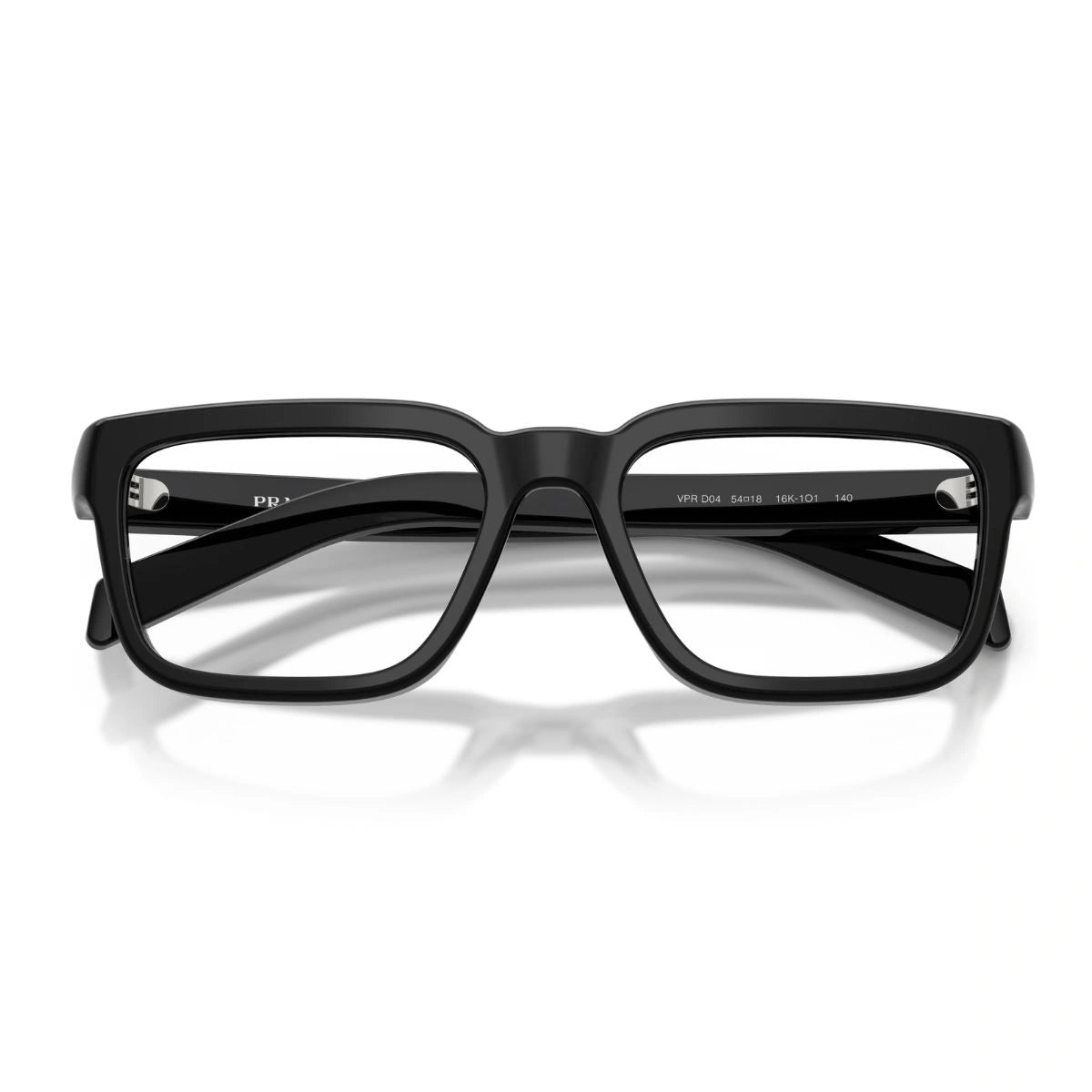 Minimal Prada eyewear black unisex frame design