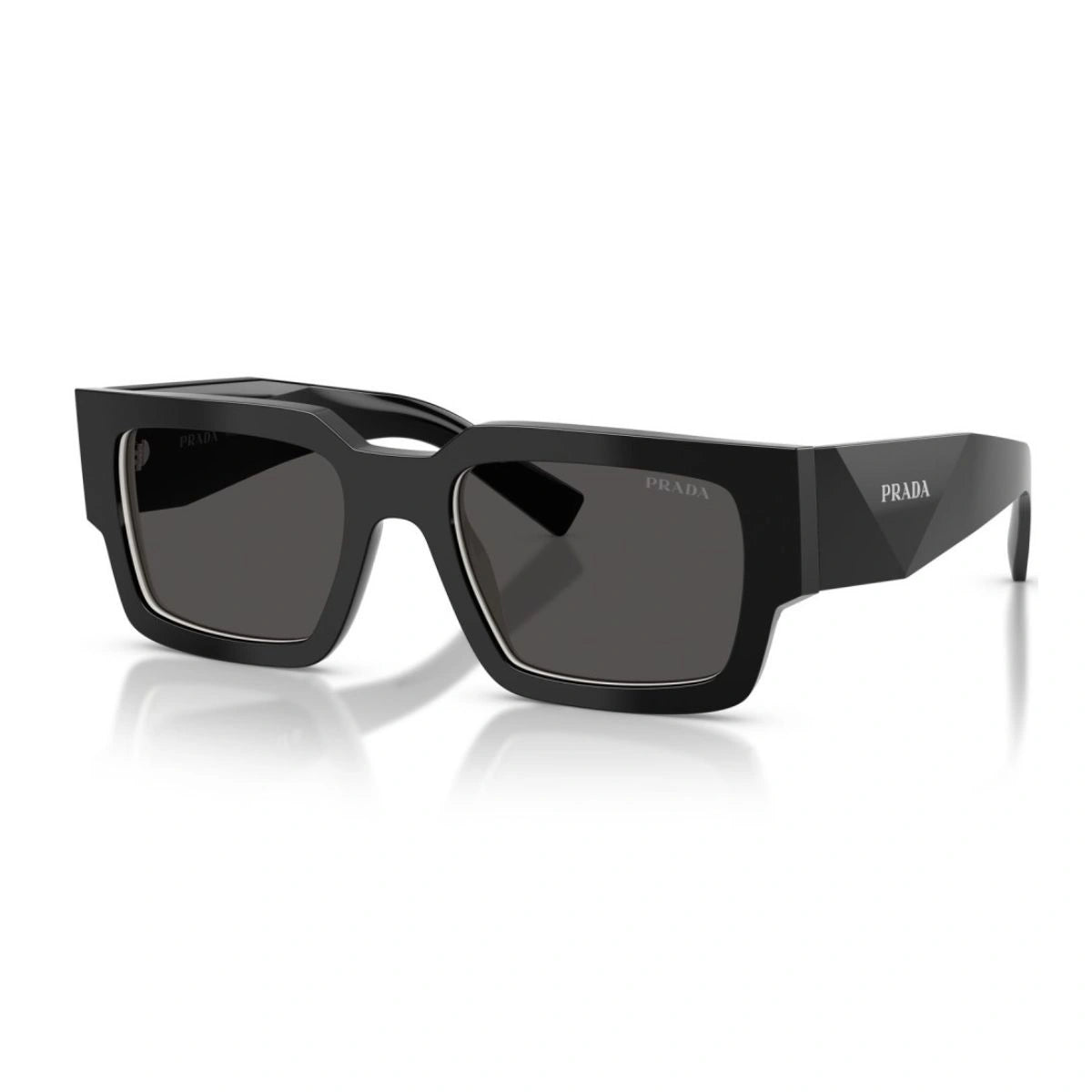 Prada sunglasses SPR B17 black frame with grey lens clean look