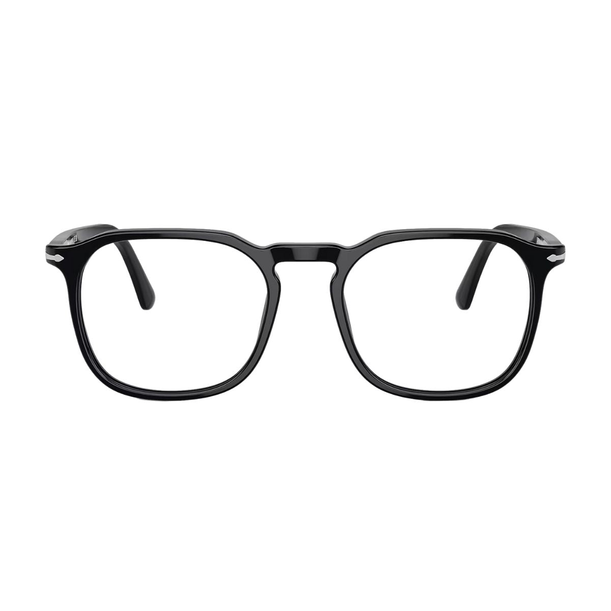 Persol 3337-V 95 eyeglasses frame, black square design for men and women. Available online at Optorium.
