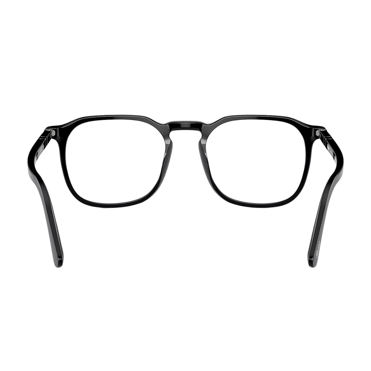 Persol 3337-V 95 square eyeglasses frame, stylish black frame design. Get it online at Optorium.





