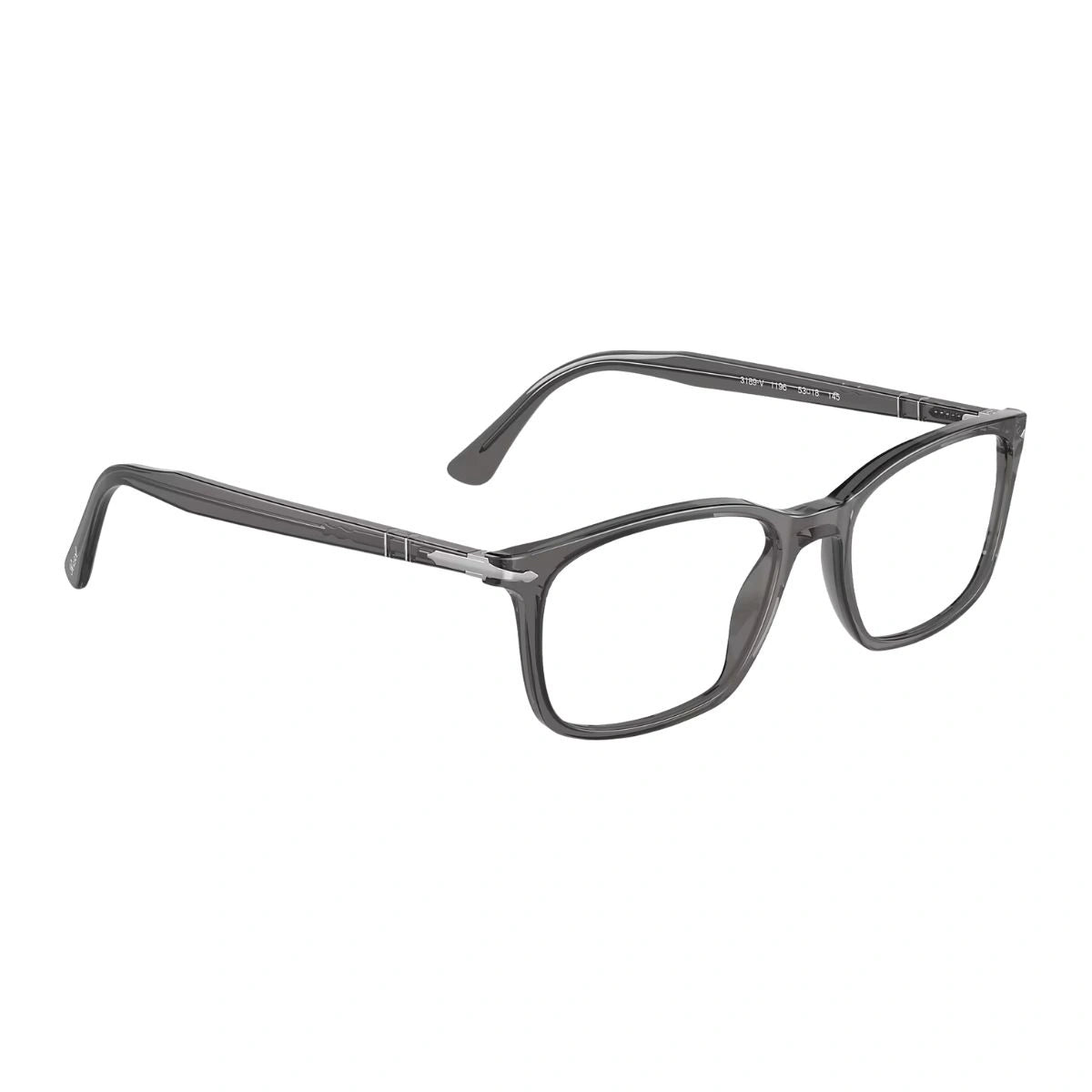Persol rectangle eyeglasses 3189-V 1196 made in Italy transparent grey frame