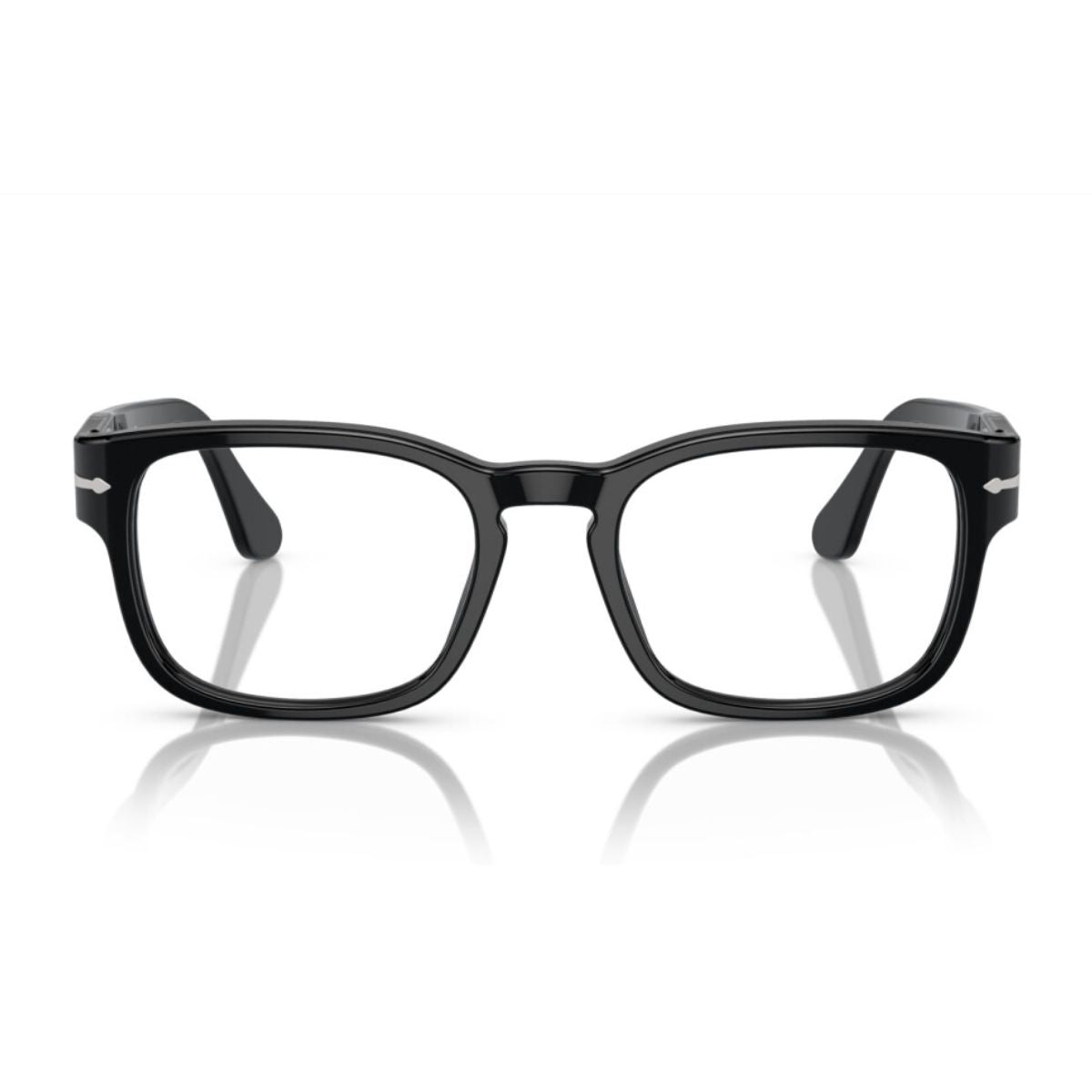 Persol Frame PO3334-V 95 black optical frames, stylish square shape, lightweight design for men & women – shop online at Optorium.