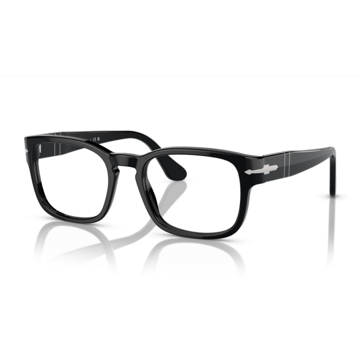 Premium Persol PO3334-V 95 black square optical frames, lightweight and durable, perfect for daily wear – buy online at Optorium.